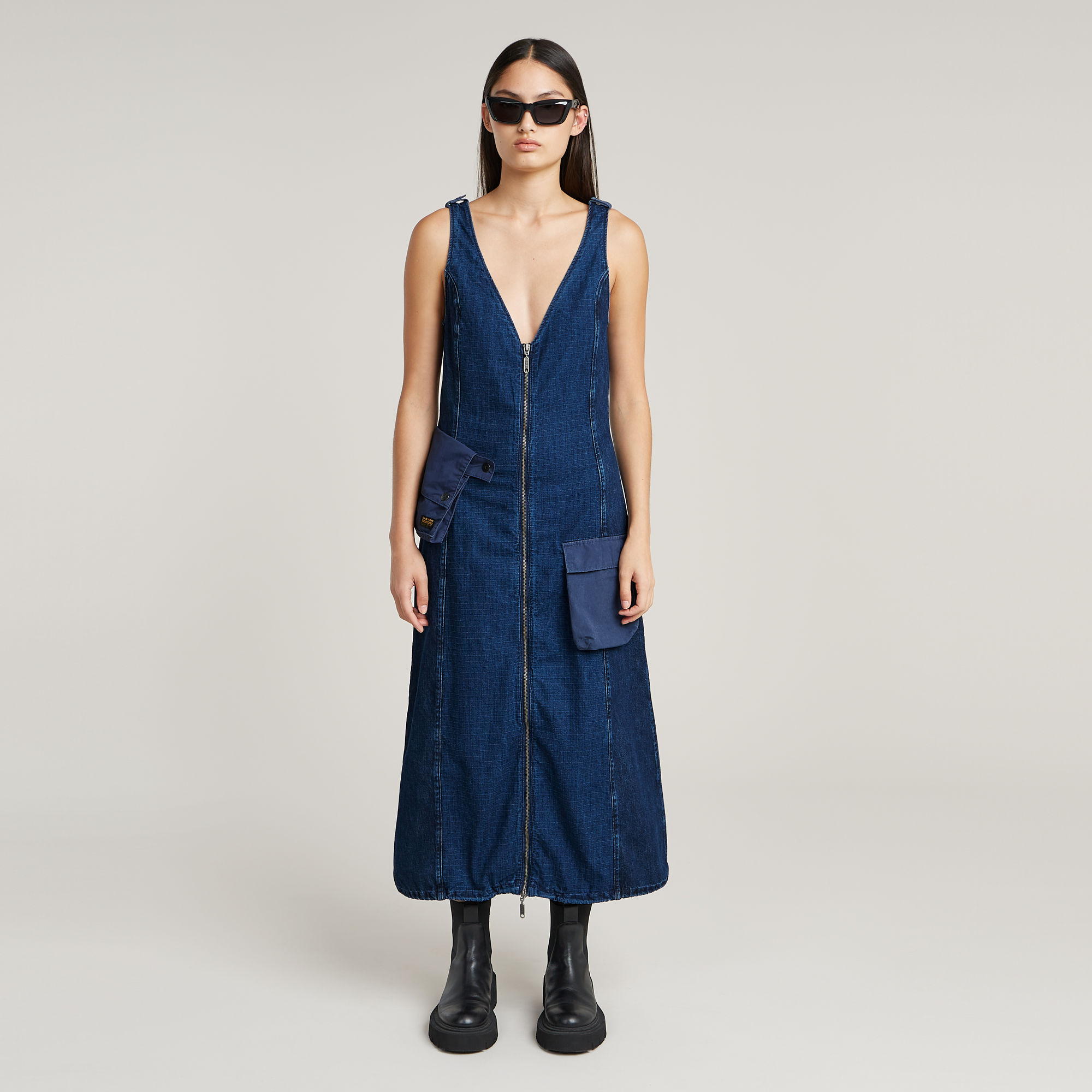 Cargo Kleid - Dunkelblau - Damen