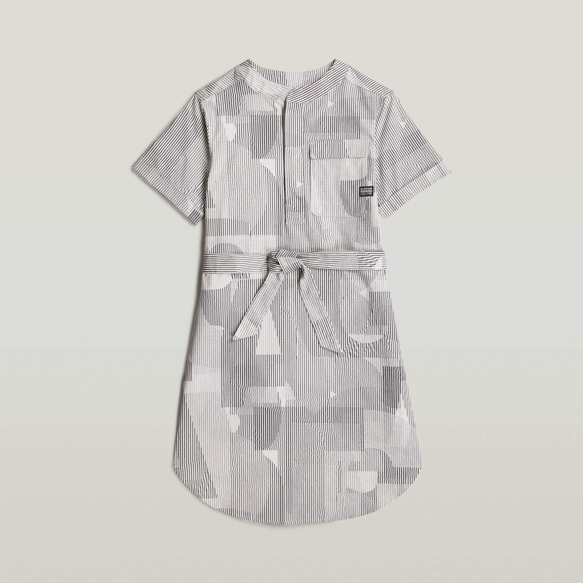 Thumbnail - Belted Dress Side Slits - Mehrfarbig - Damen