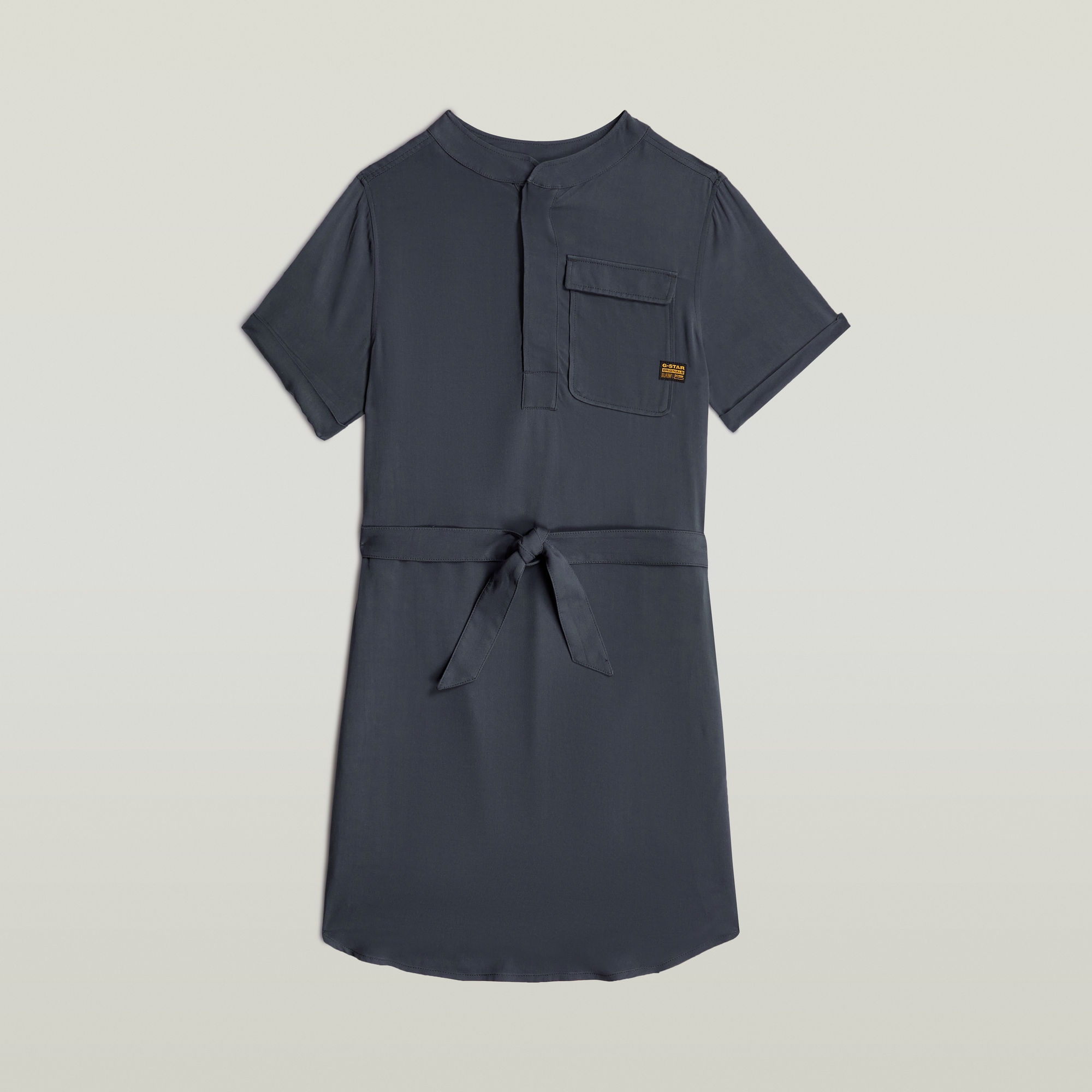 Thumbnail - Belted Kleid - Grau - Damen