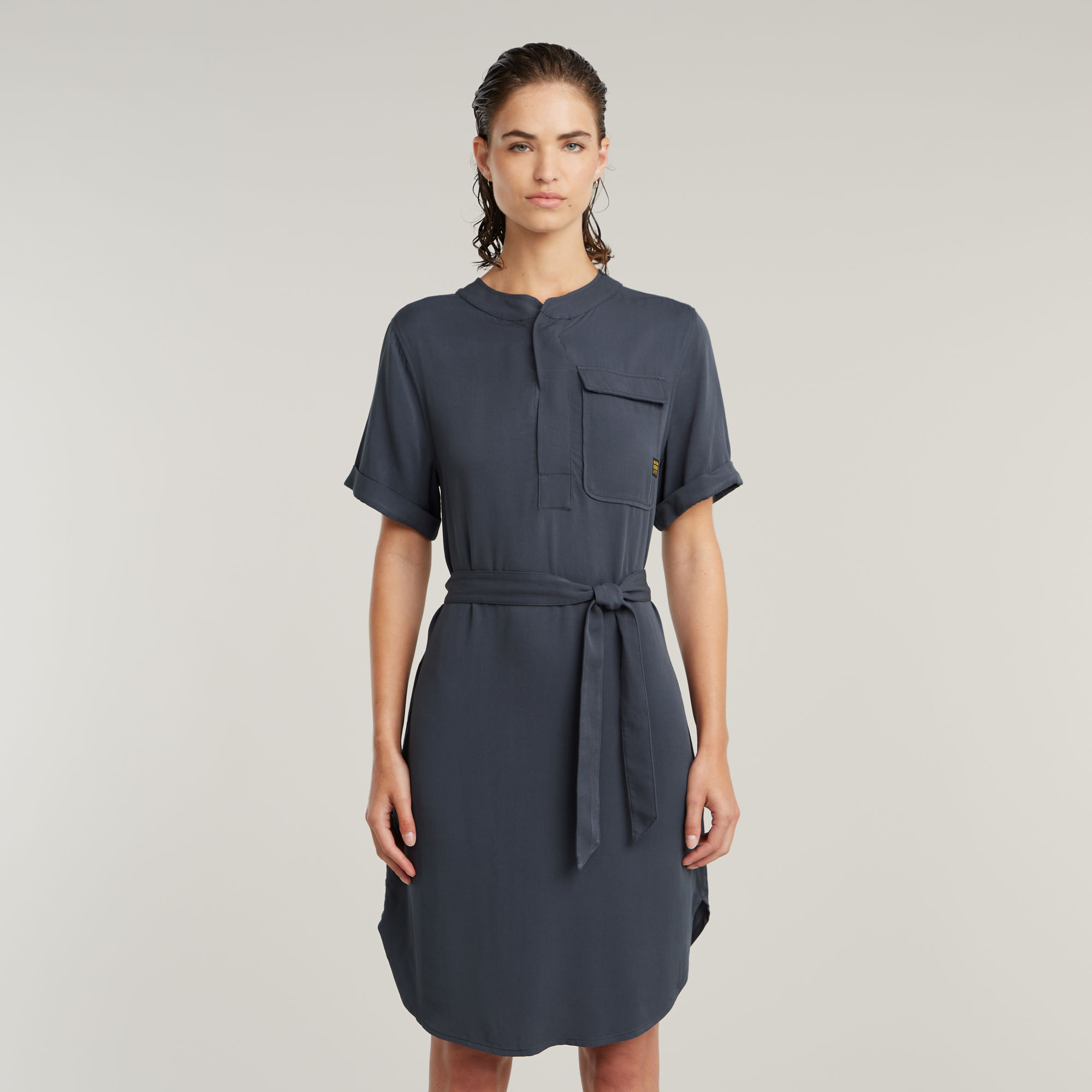 

Belted Dress - Grey - Women