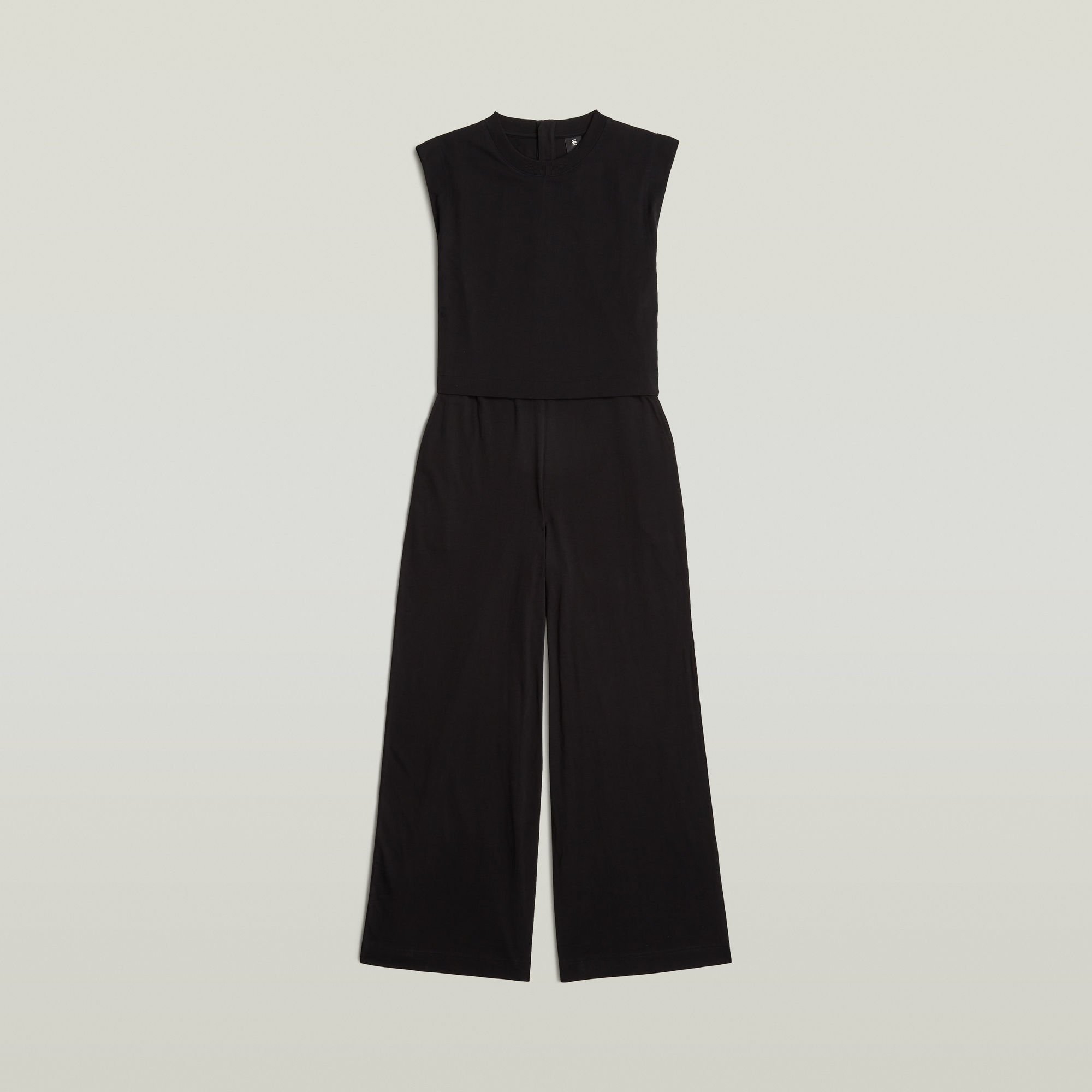 Thumbnail - Double Layer Wide Leg Jumpsuit - Schwarz - Damen