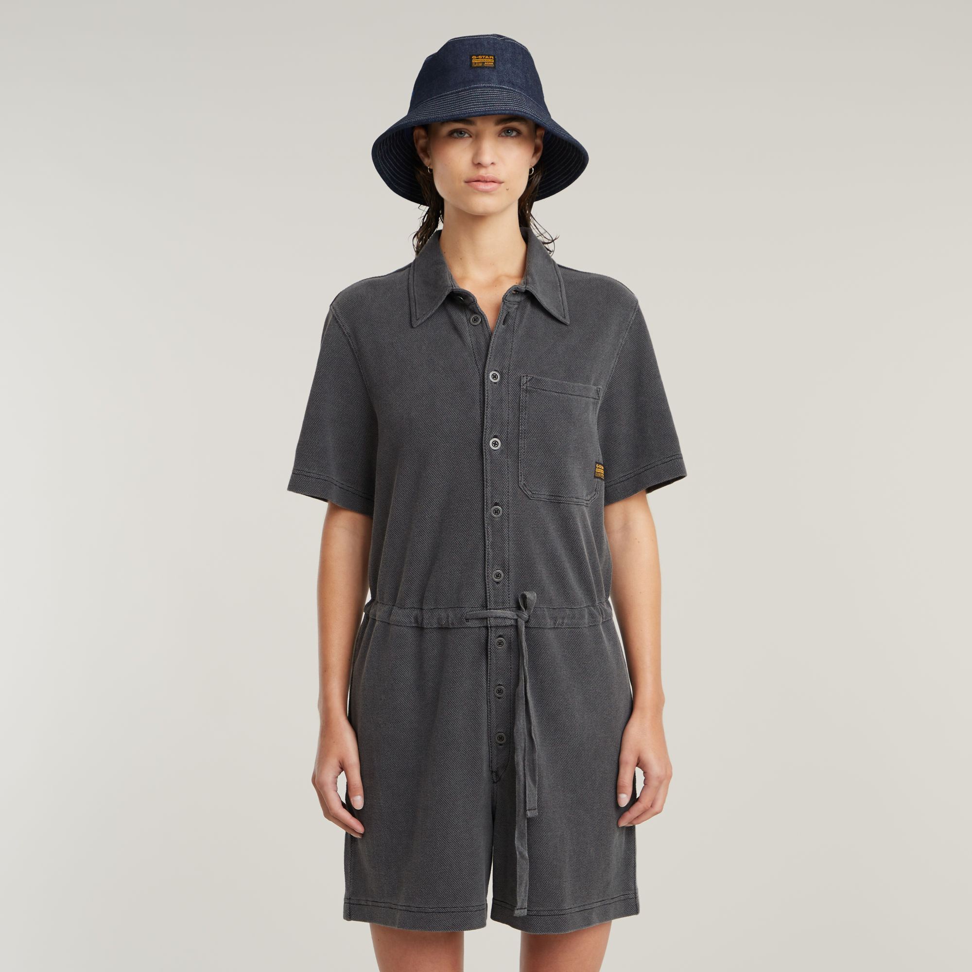

Easy Short Jumpsuit - Black - Women