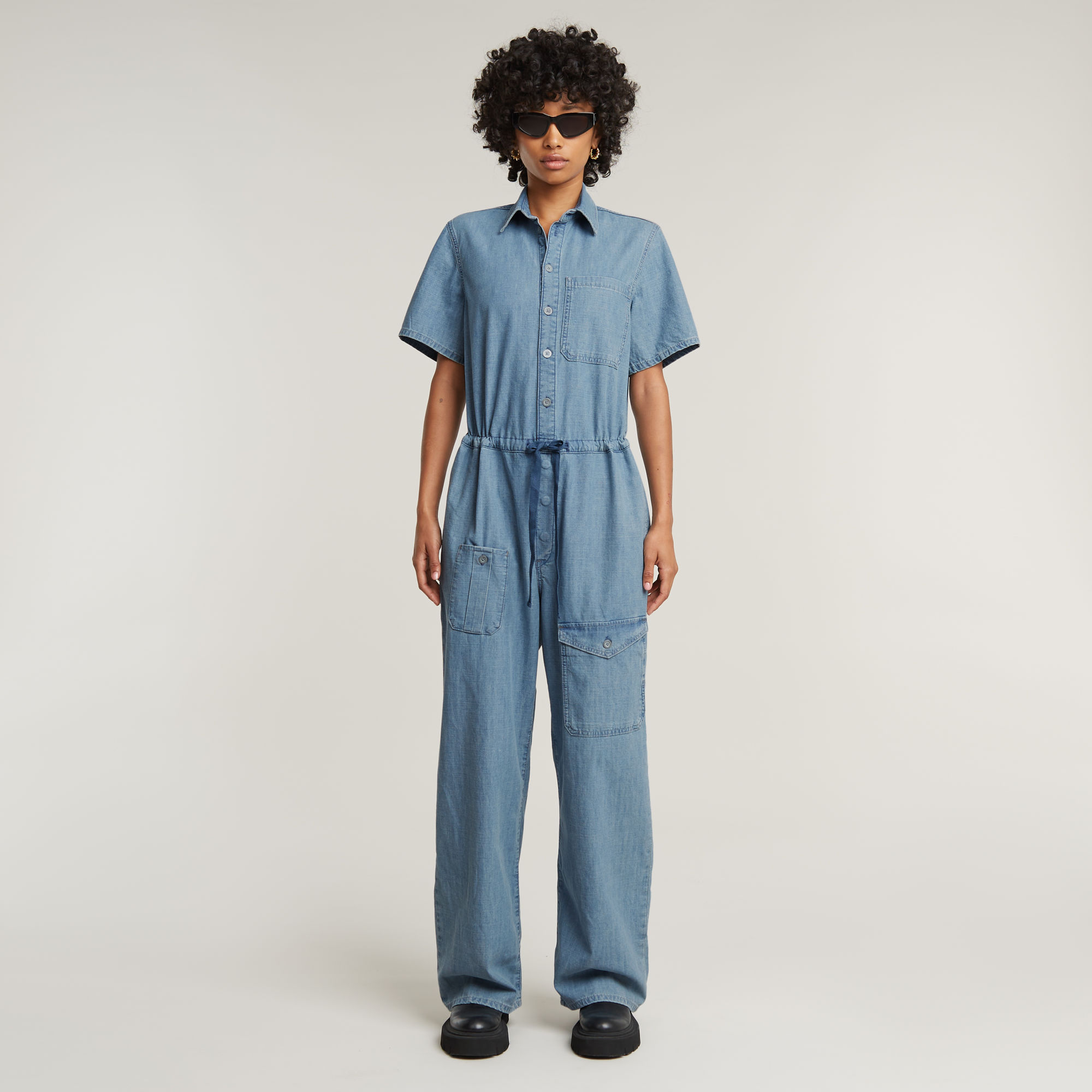 Easy Jumpsuit - Hellblau - Damen