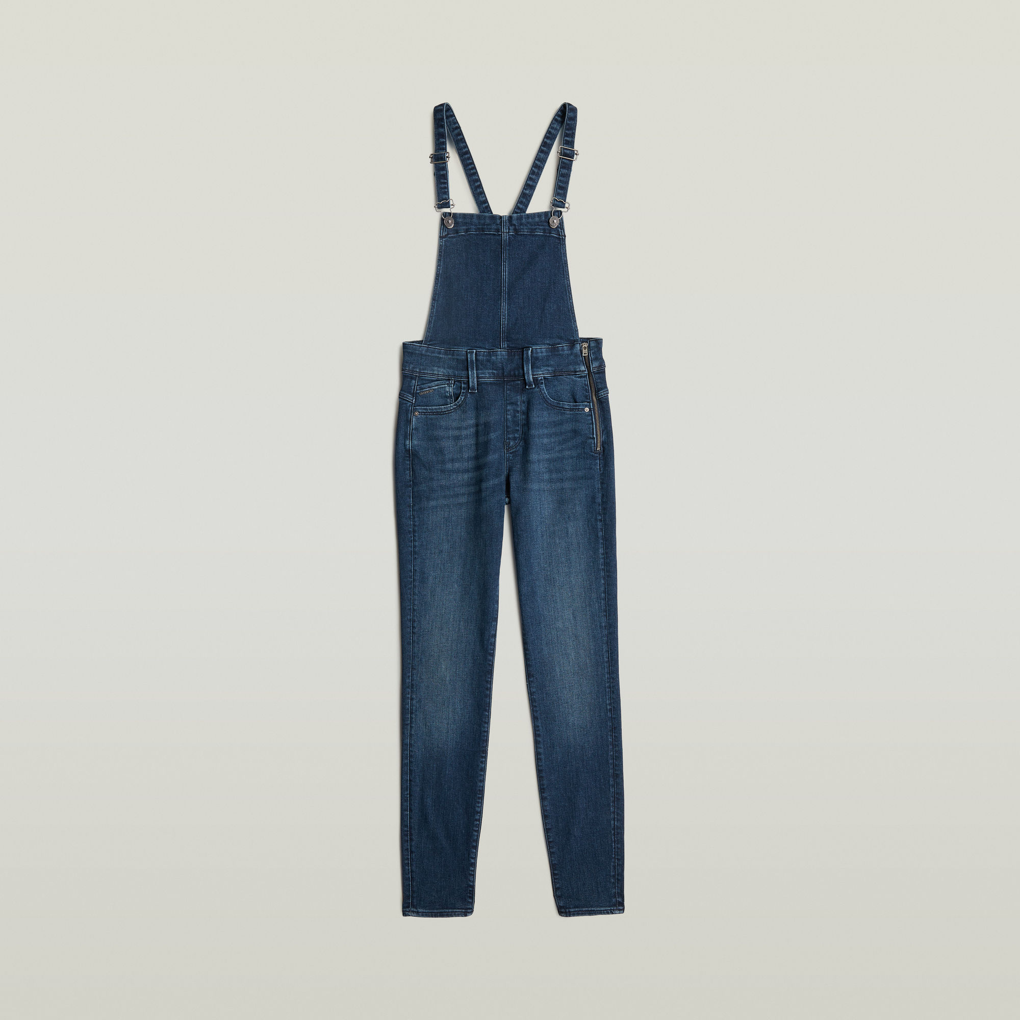 Thumbnail - Lynn High Waist Skinny Overall - Dunkelblau - Damen