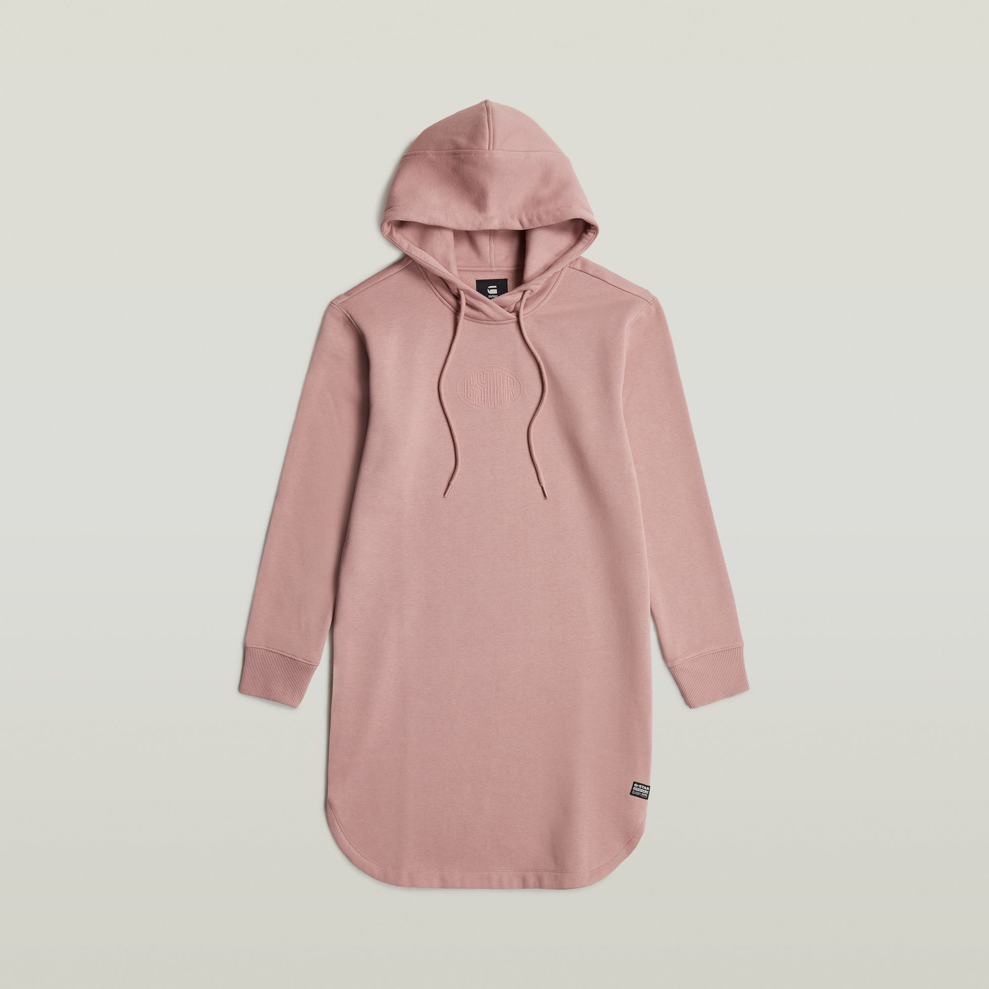 Thumbnail - Logo Hooded Sweater Kleid - Pink - Damen