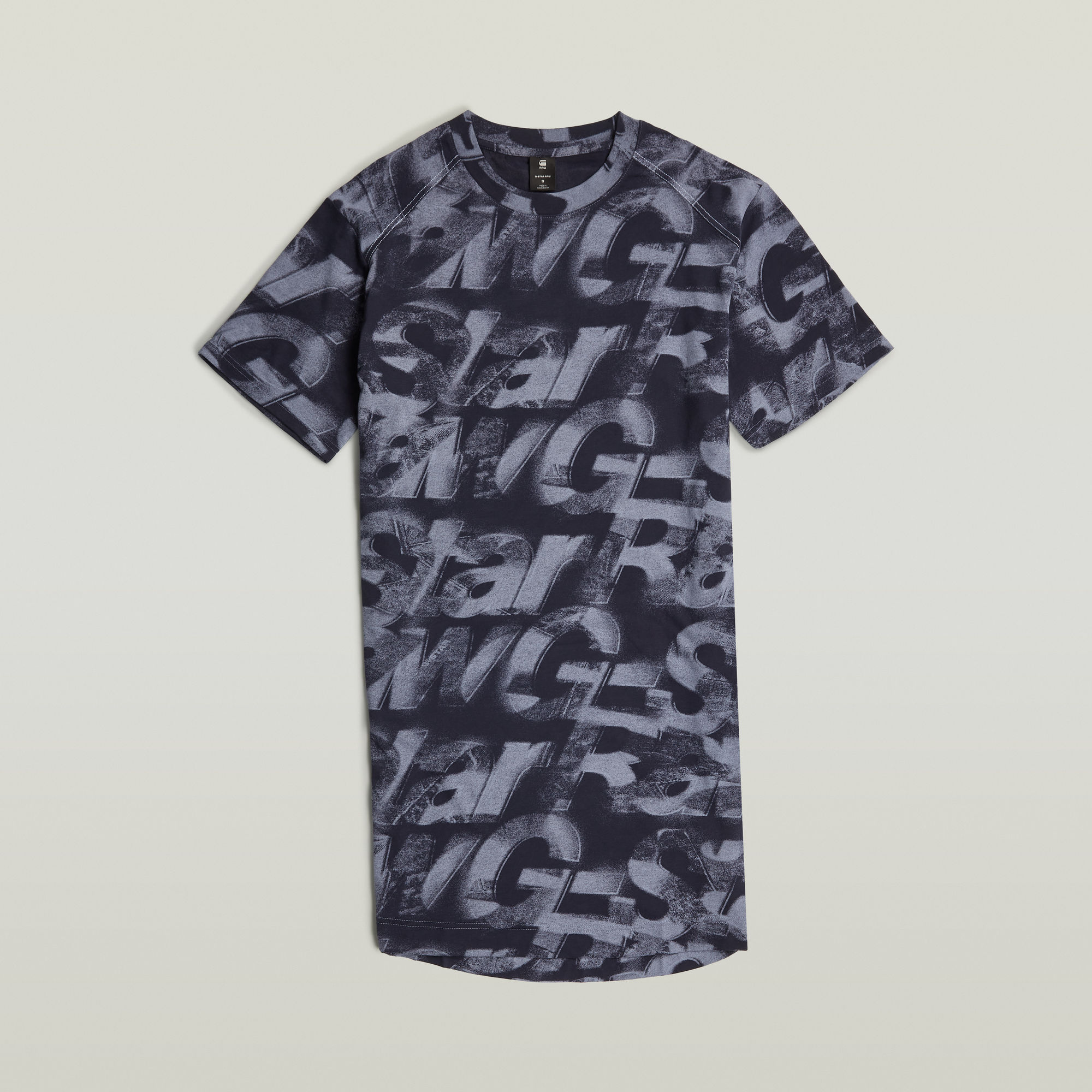 Thumbnail - Sprayed Letters Loose Kleid - Mehrfarbig - Damen