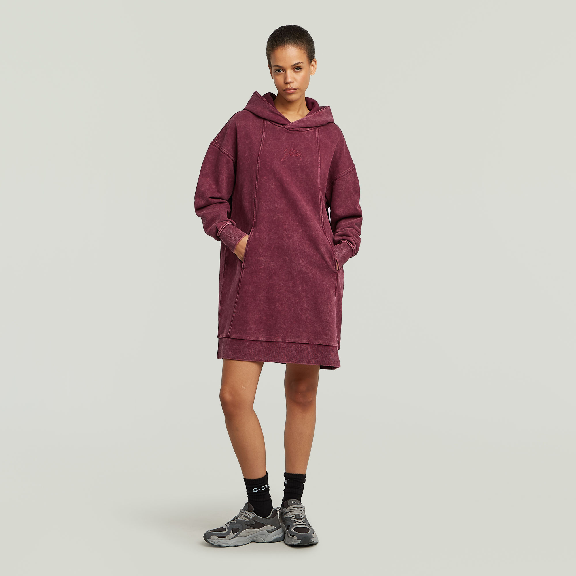 Thumbnail - A Line Sweater Dress - Rot - Damen