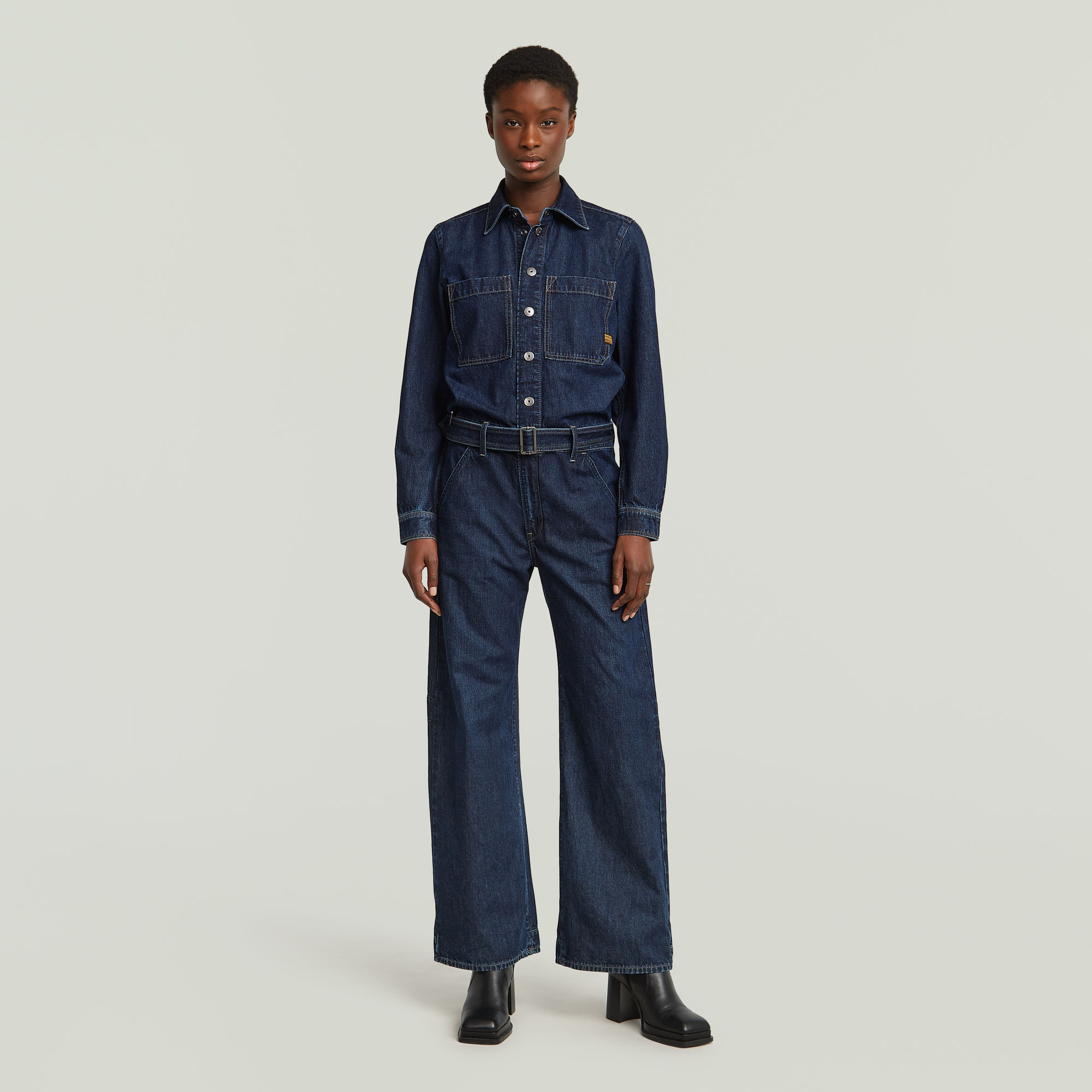 Thumbnail - Belted 3D Loose Jumpsuit - Andere - Damen