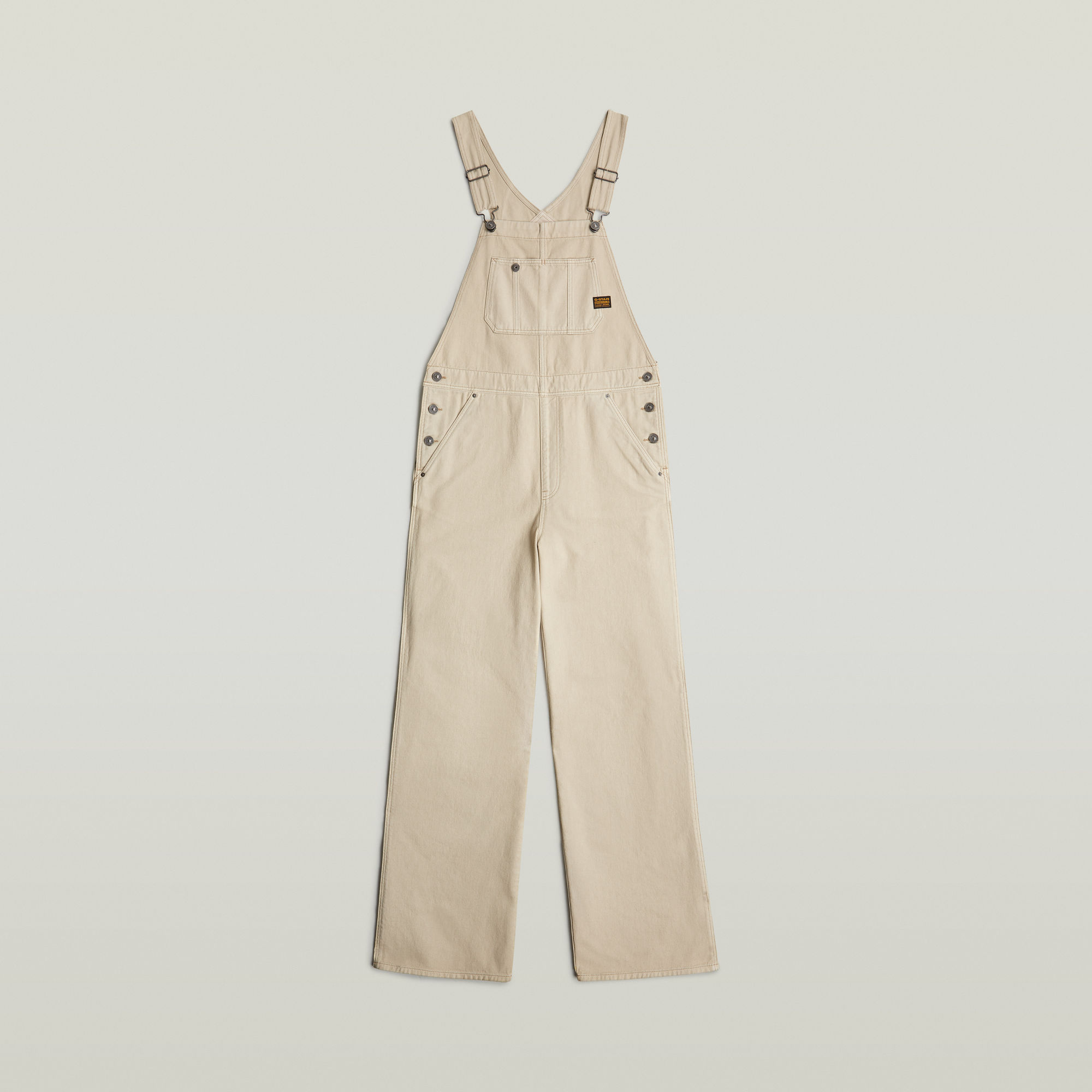 Thumbnail - Straight Dungaree - Beige - Damen