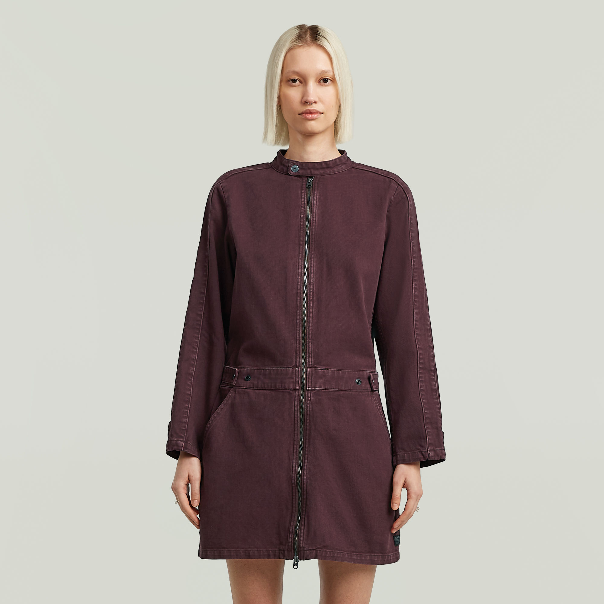 

Moto Mini Dress - Purple - Women