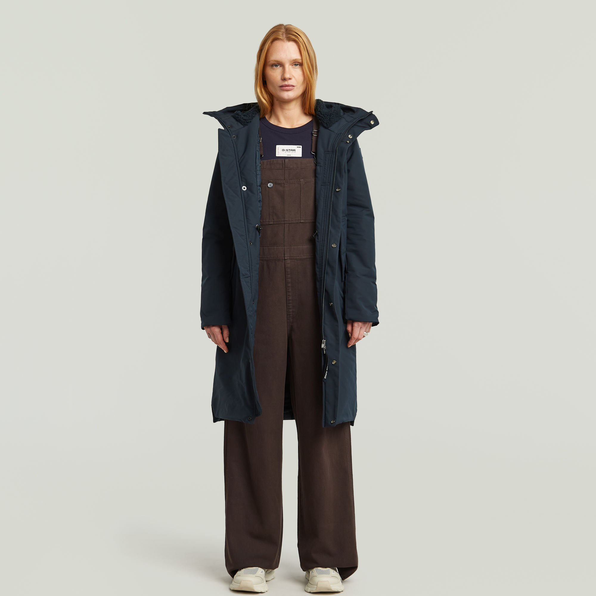 Thumbnail - Straight Dungaree - Braun - Damen