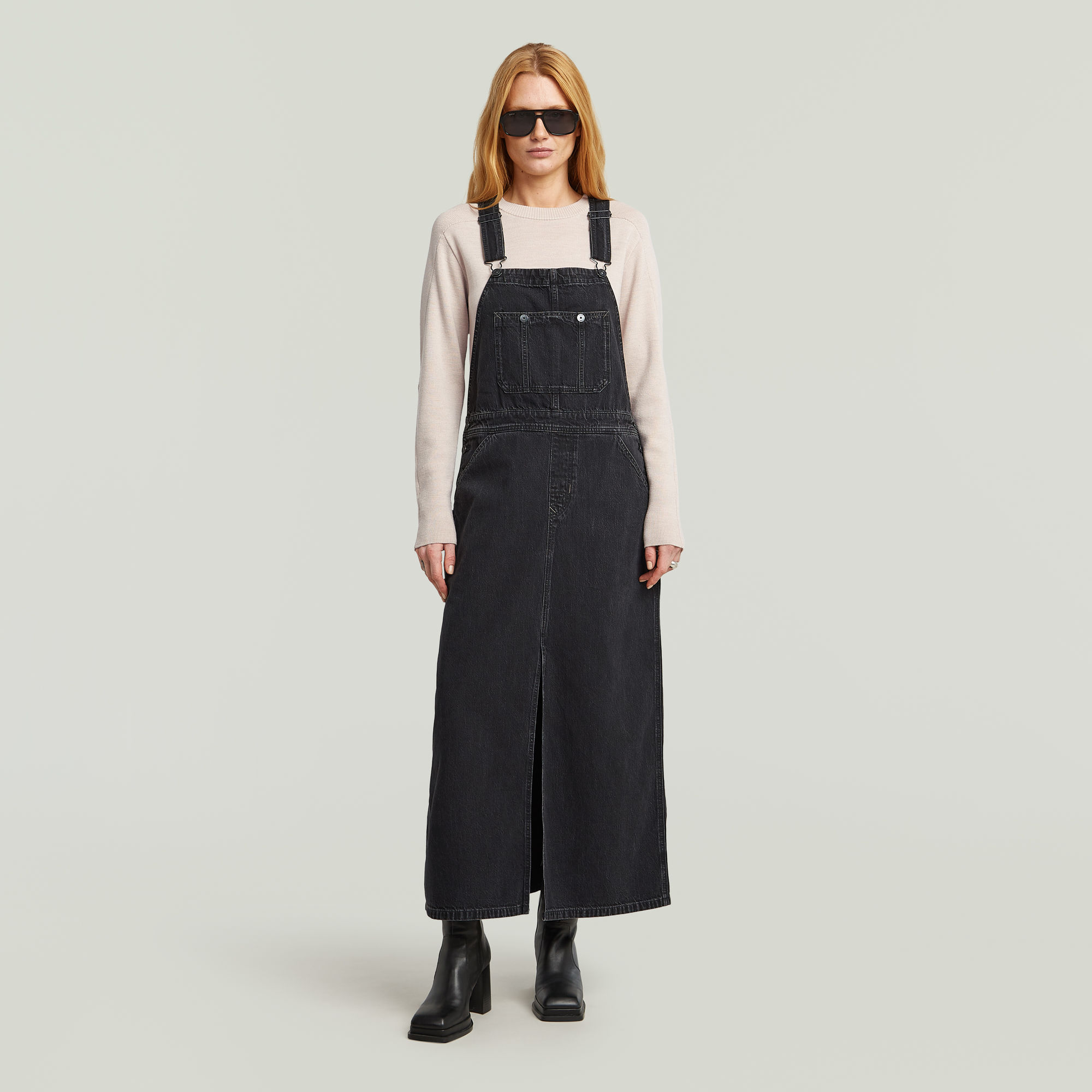 Thumbnail - Skater Maxi Dungaree Kleid - Andere - Damen