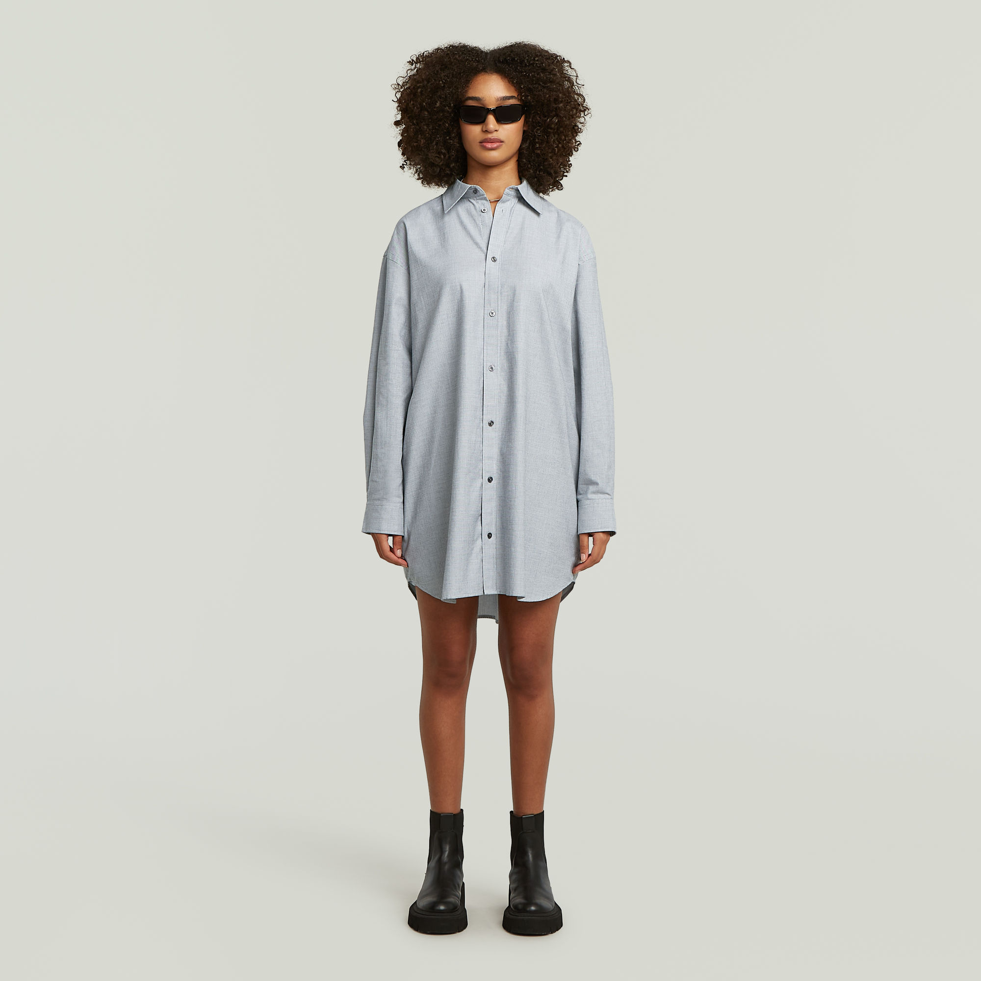 Thumbnail - Oversized Dress - Mehrfarbig - Damen