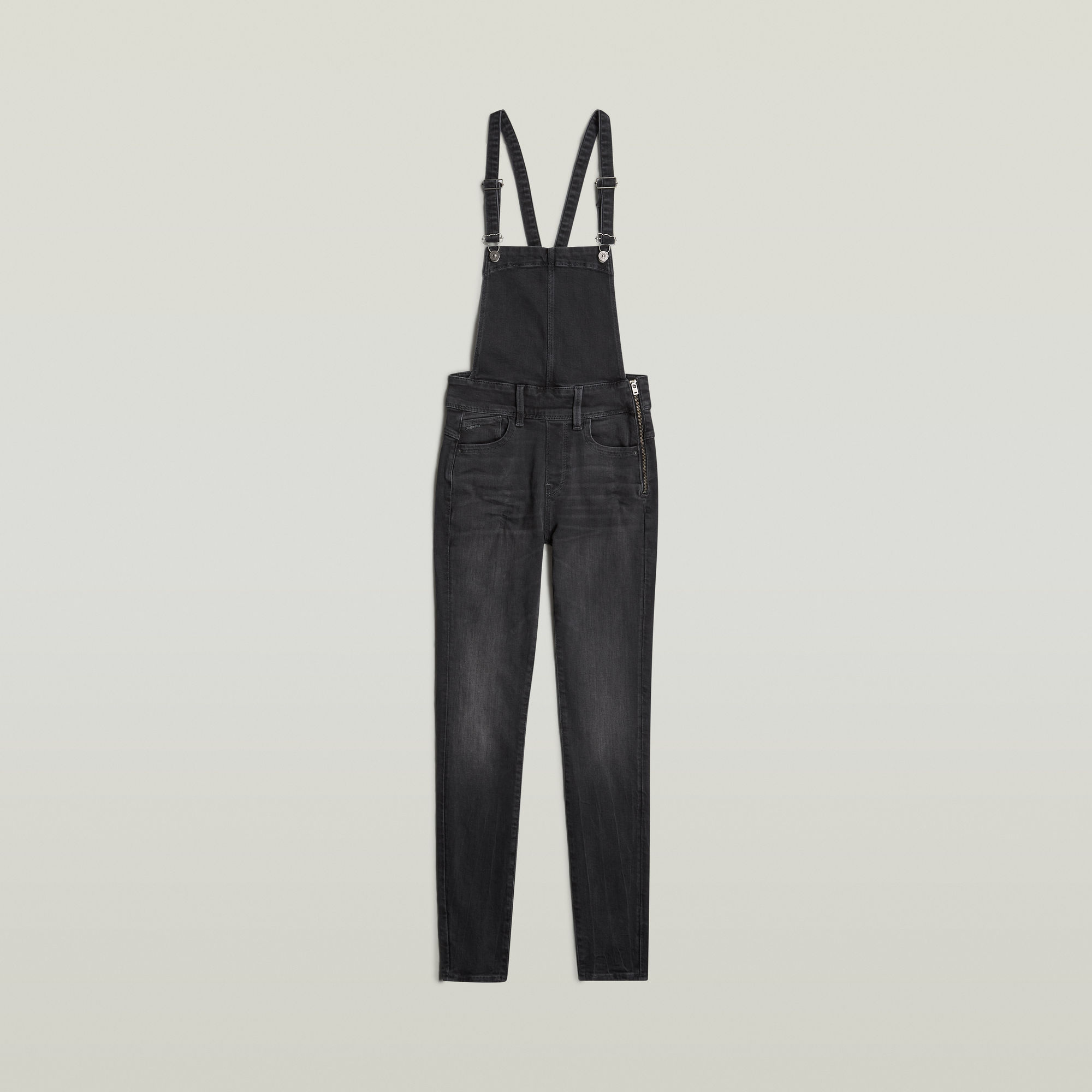 Thumbnail - Lynn High Waist Skinny Overall - Grau - Damen