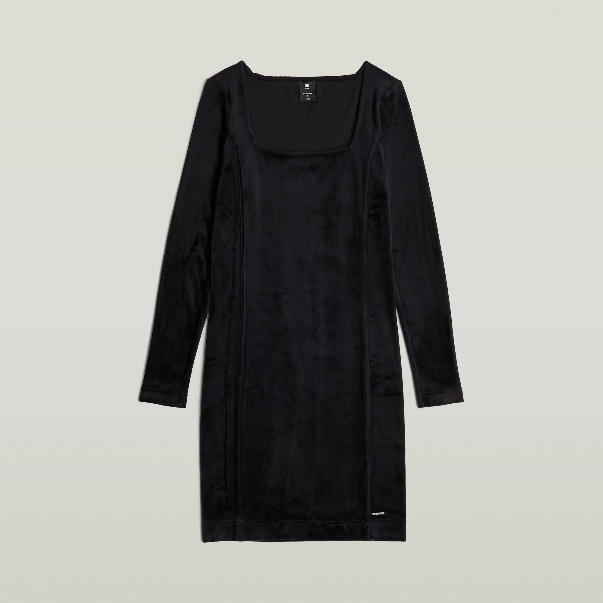 Thumbnail - Velvet Slim Dress - Schwarz - Damen