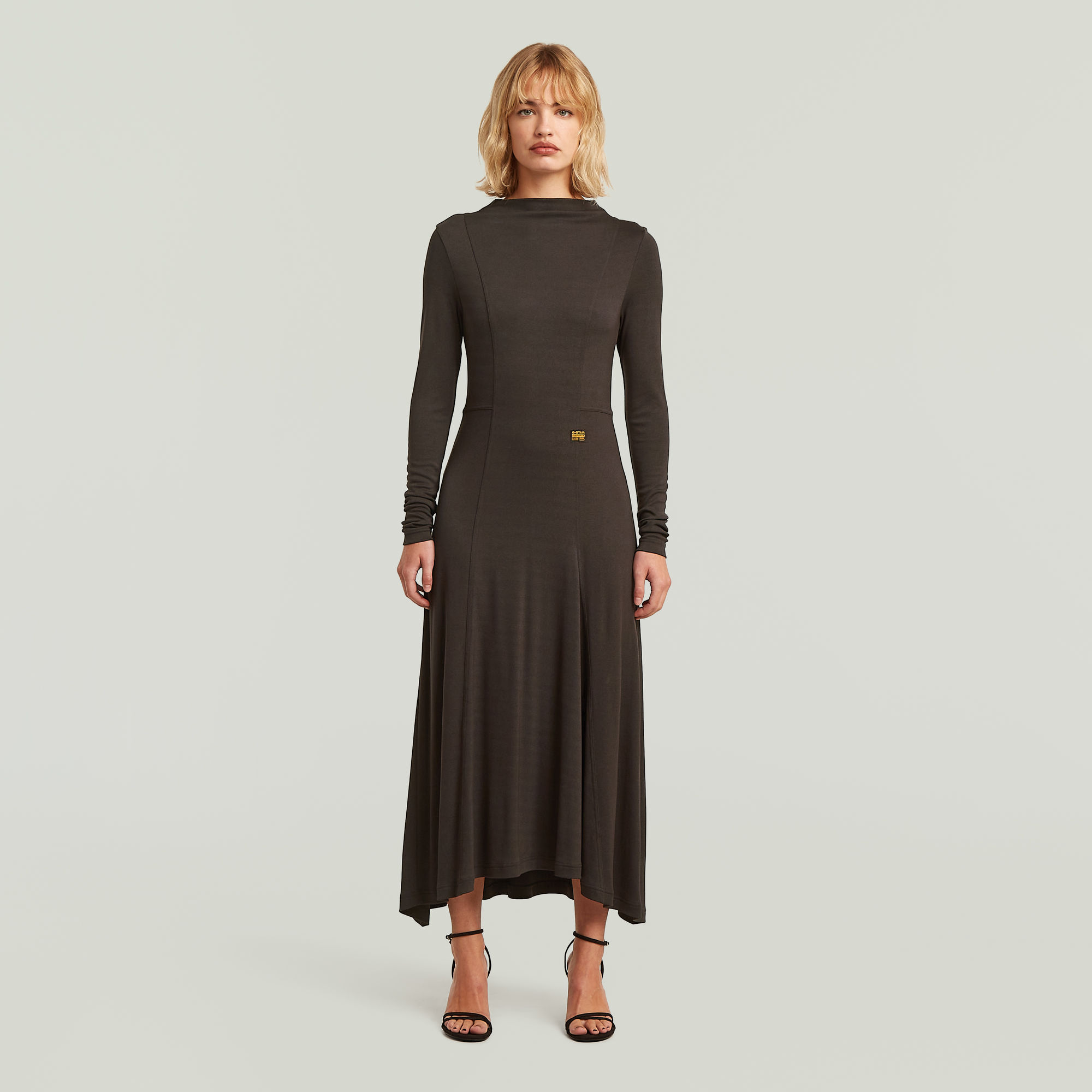 G-Star RAW Drape Jersey Jurk - Bruin - Dames