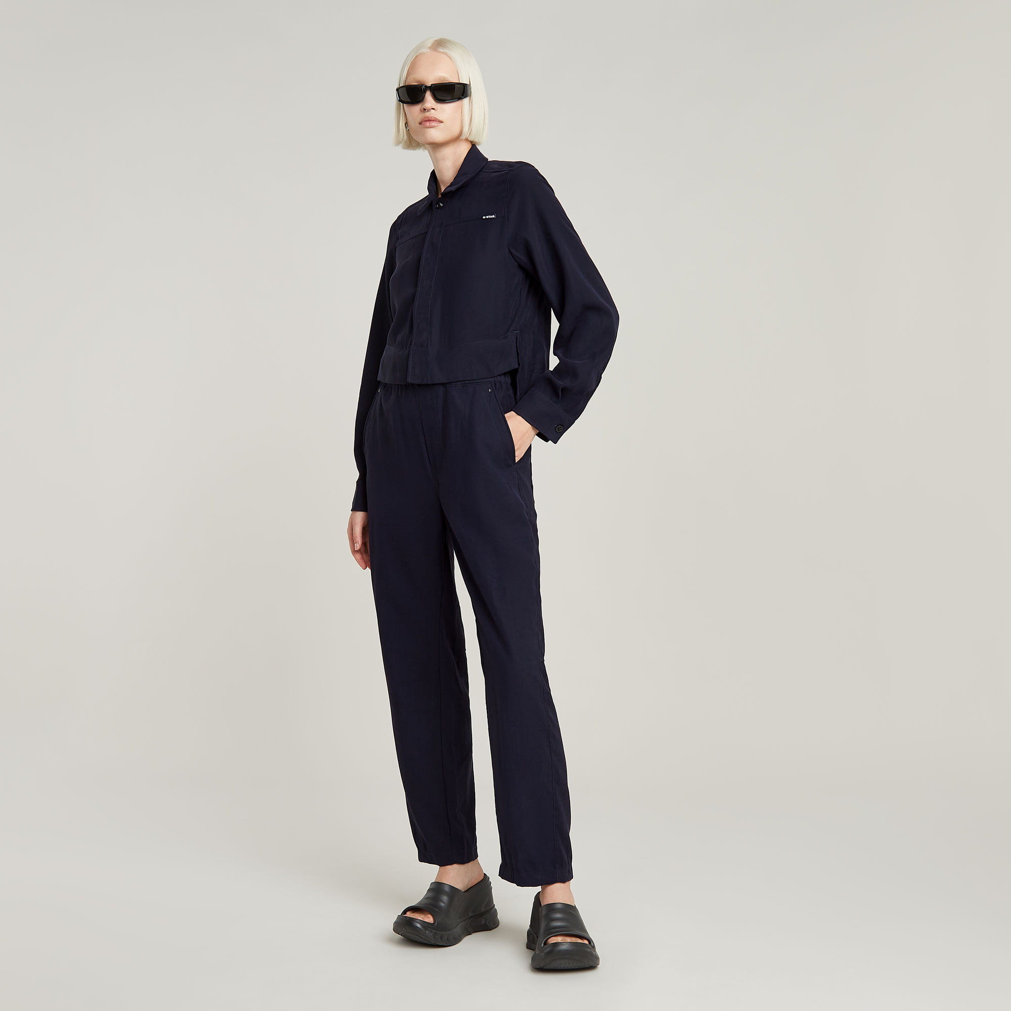 Thumbnail - Modular Army Jumpsuit - Dunkelblau - Damen