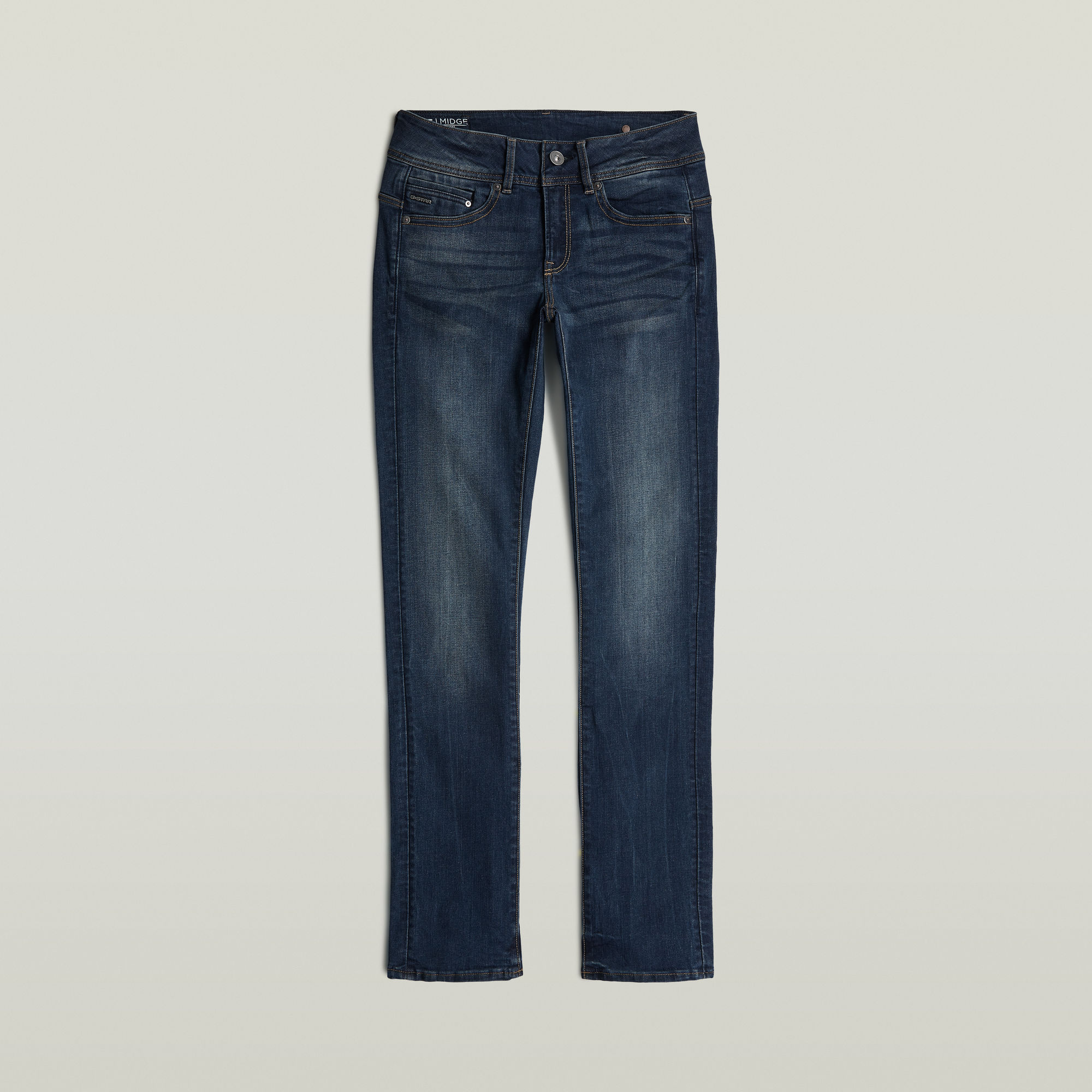 Thumbnail - Midge Straight Jeans - Dunkelblau - Damen