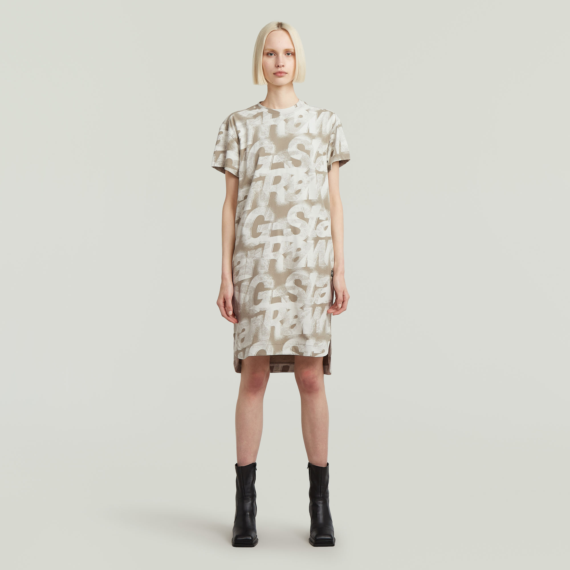 

Printed Loose T-Shirt Dress - Multi color - Women