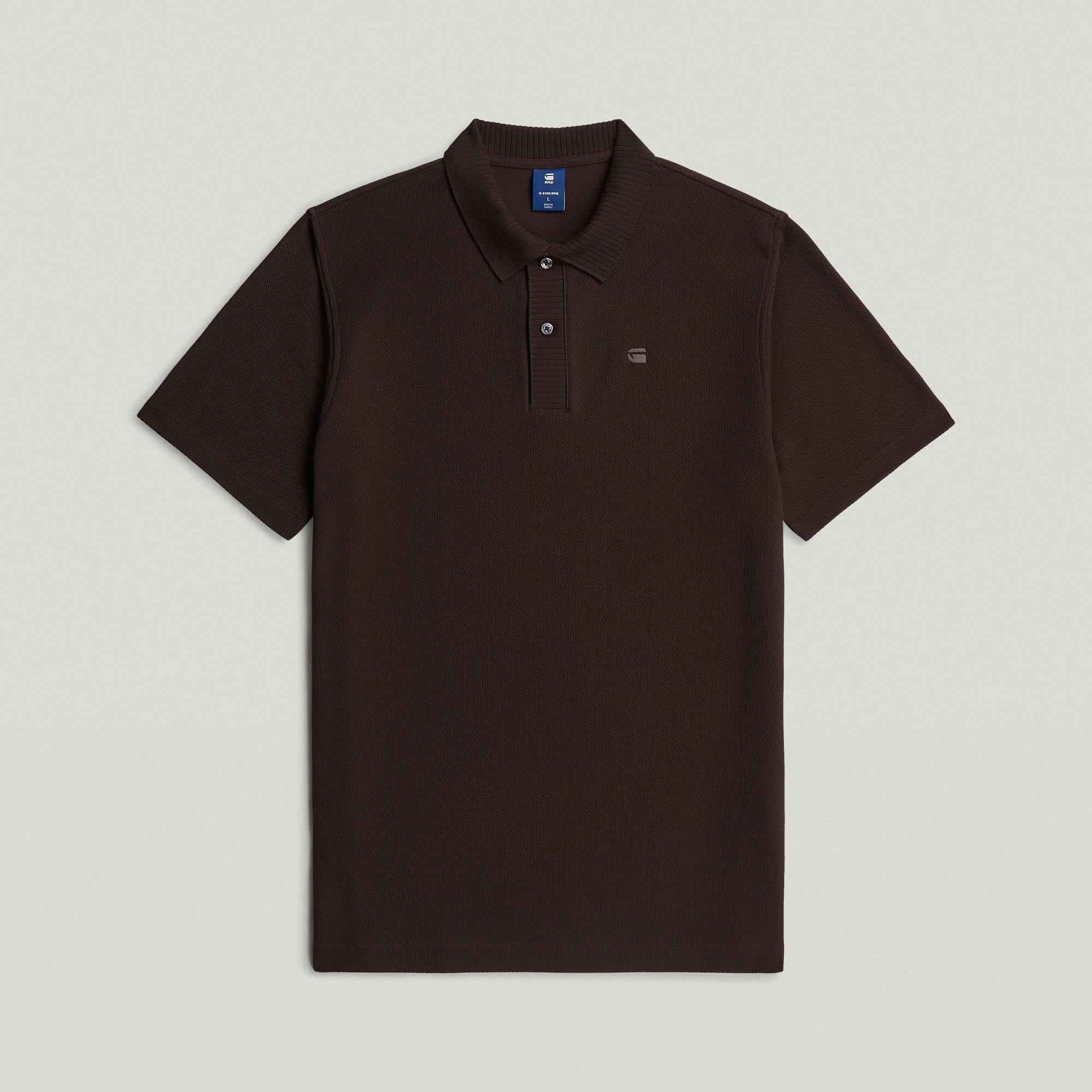 Thumbnail - Structured Polo - Braun - Herren