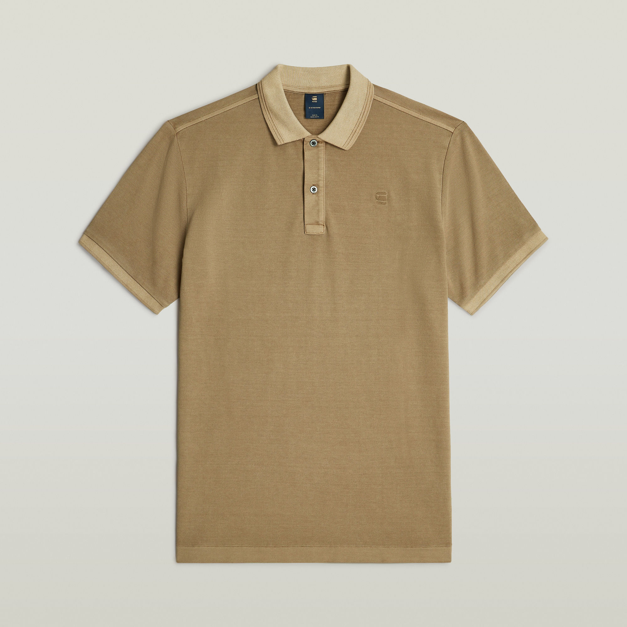 Thumbnail - Dunda Overdyed Slim Poloshirt - Beige - Herren
