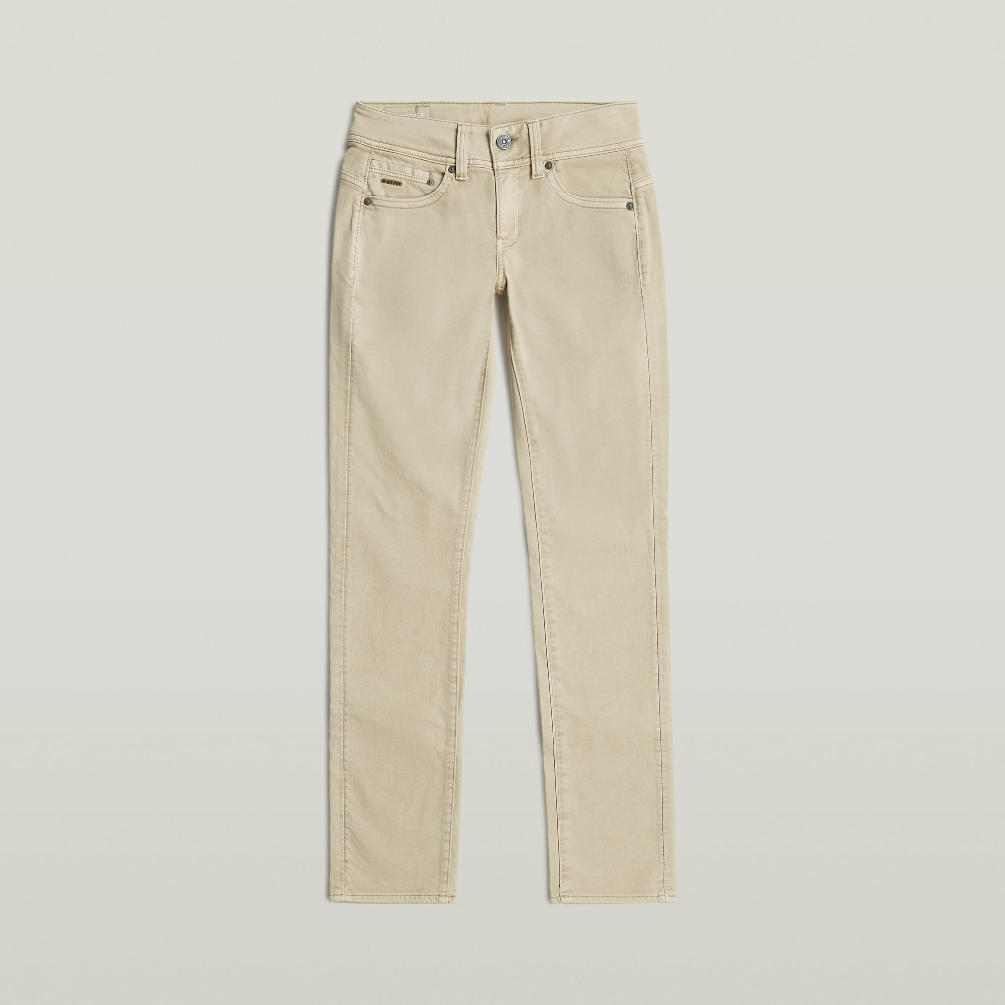 Thumbnail - Midge Slim Straight Chino - Beige - Damen
