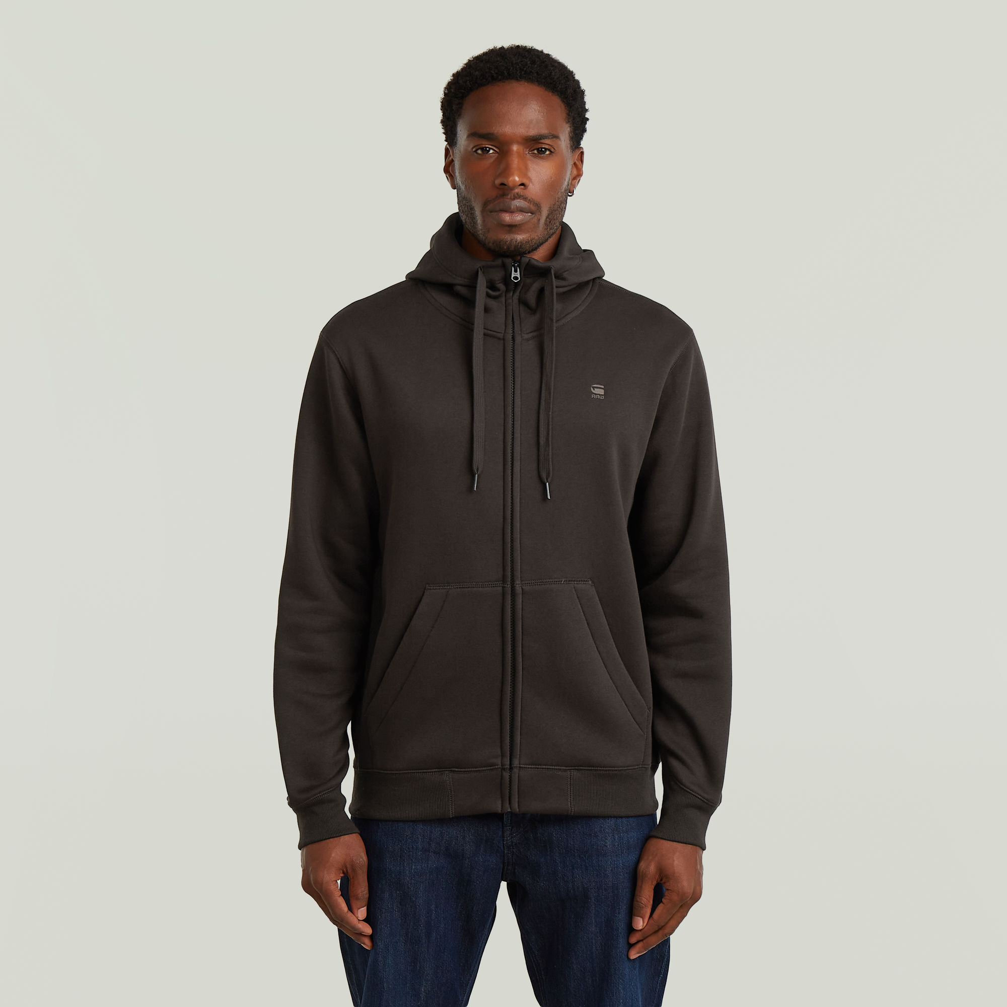

Premium Core Hoodie Met Rits - Bruin - Heren