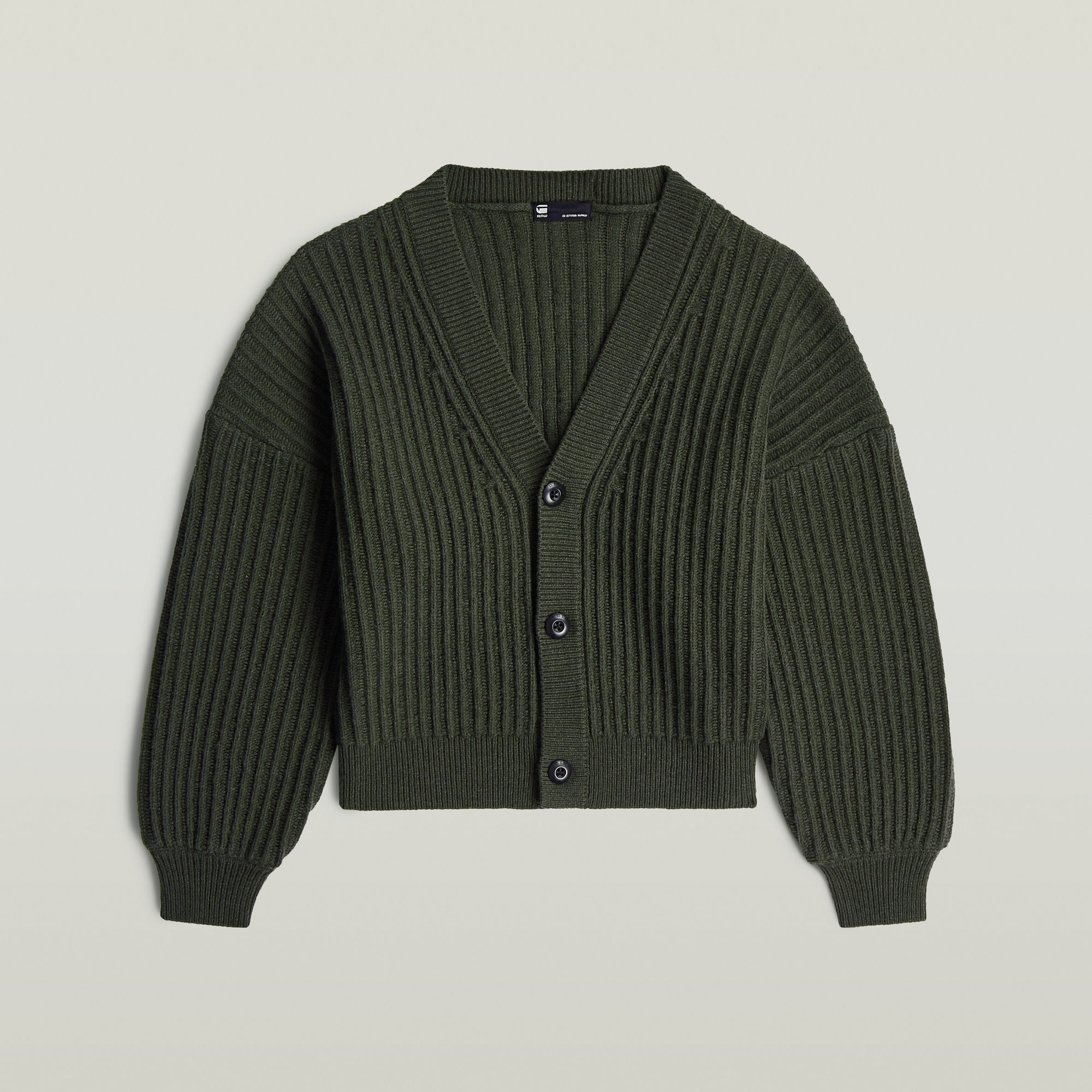 Thumbnail - Loose Cardigan Knit - Grau - Damen