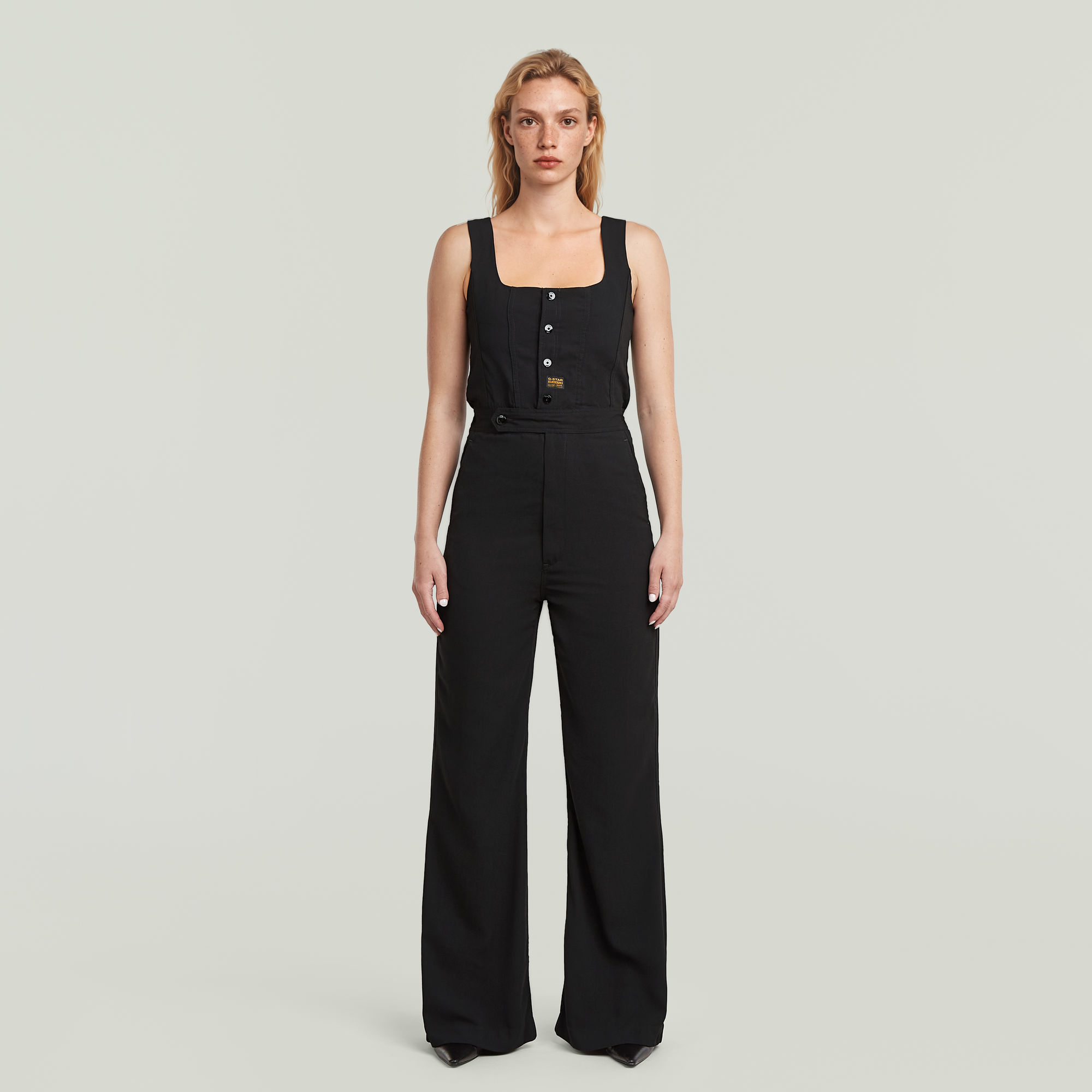 

High Waist Jumpsuit - Zwart - Dames