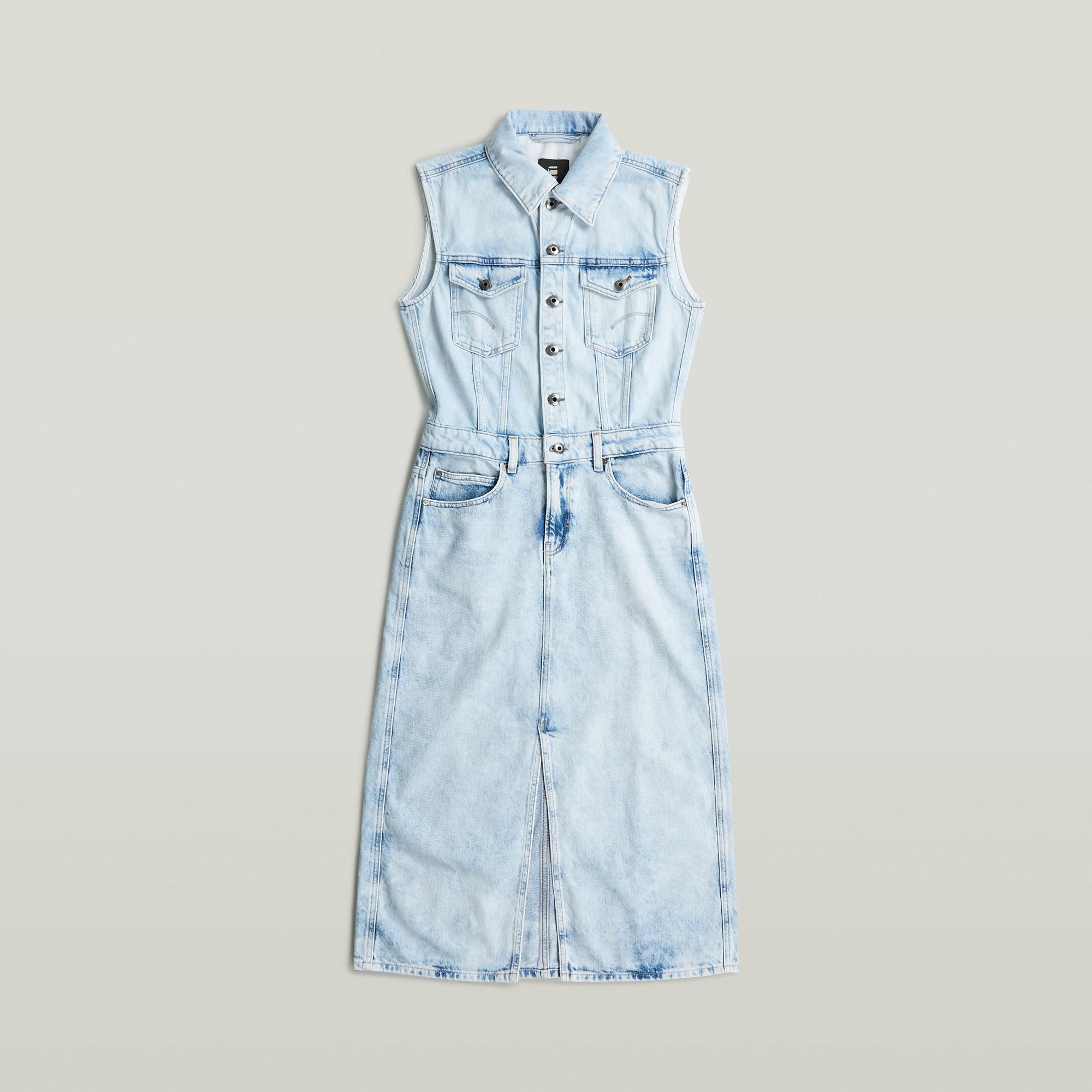 Thumbnail - Sleeveless Kleid - Hellblau - Damen