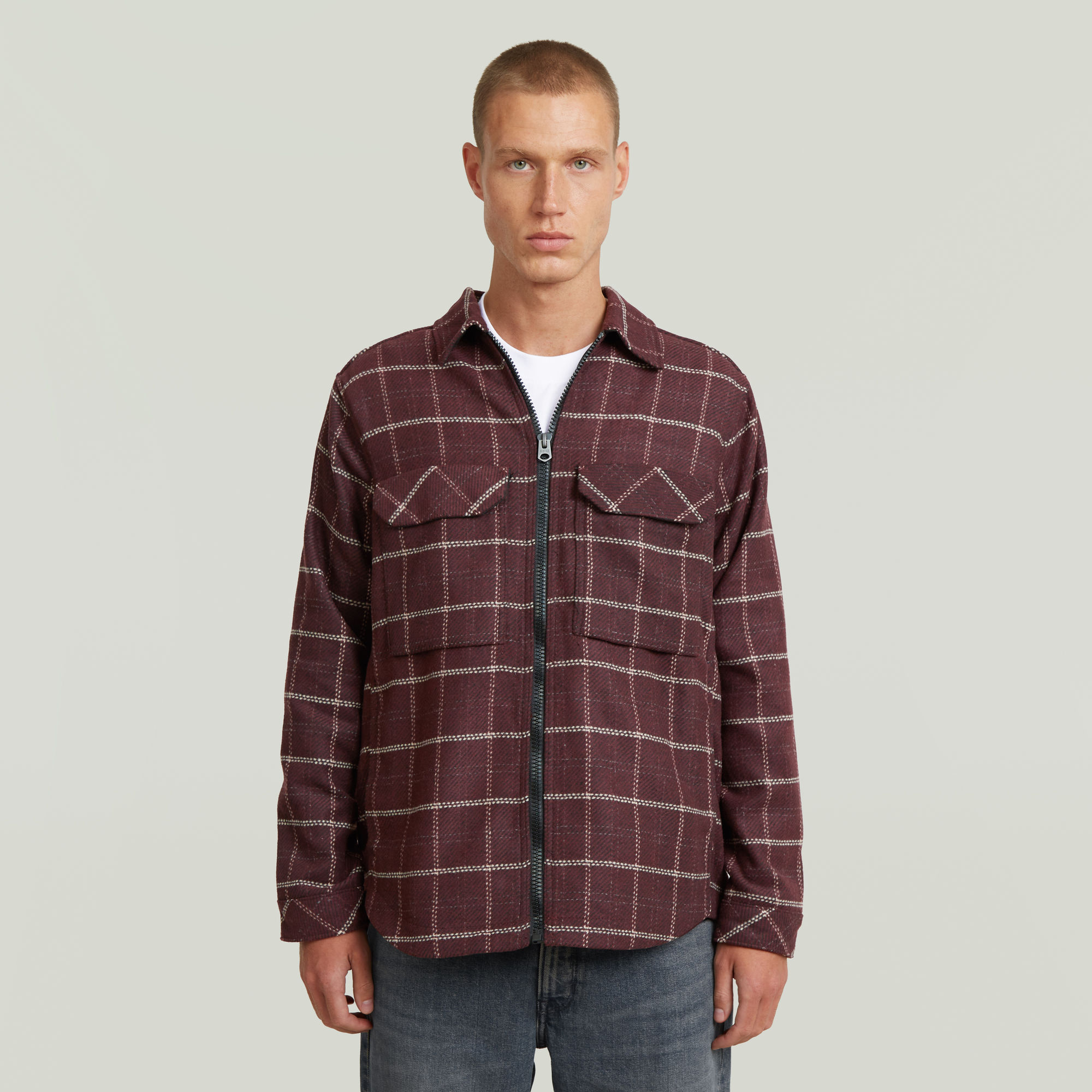 

Zip Regular Overshirt - Multi color - Men
