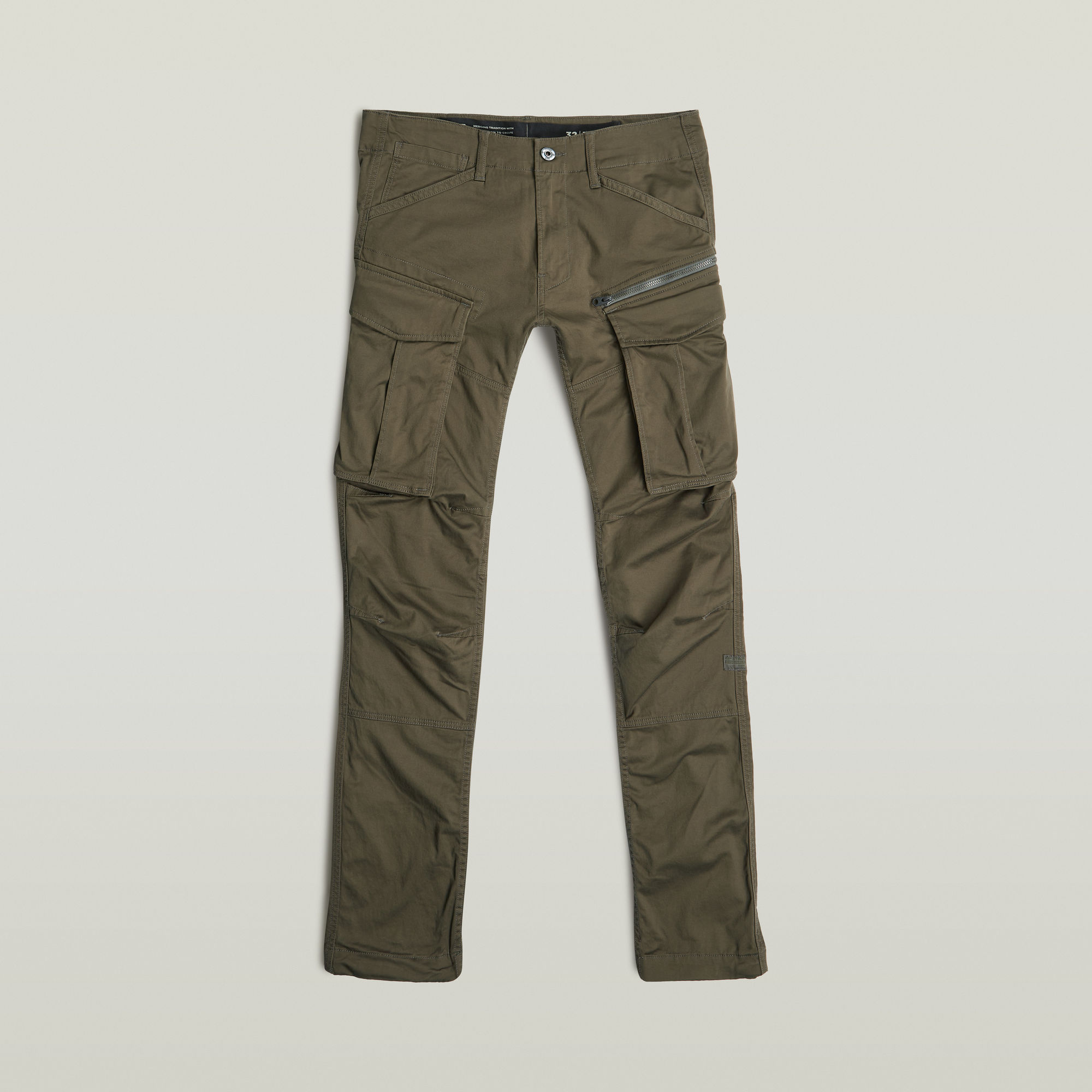 Thumbnail - Rovic Zip 3D Regular Tapered Hose - Grau - Herren