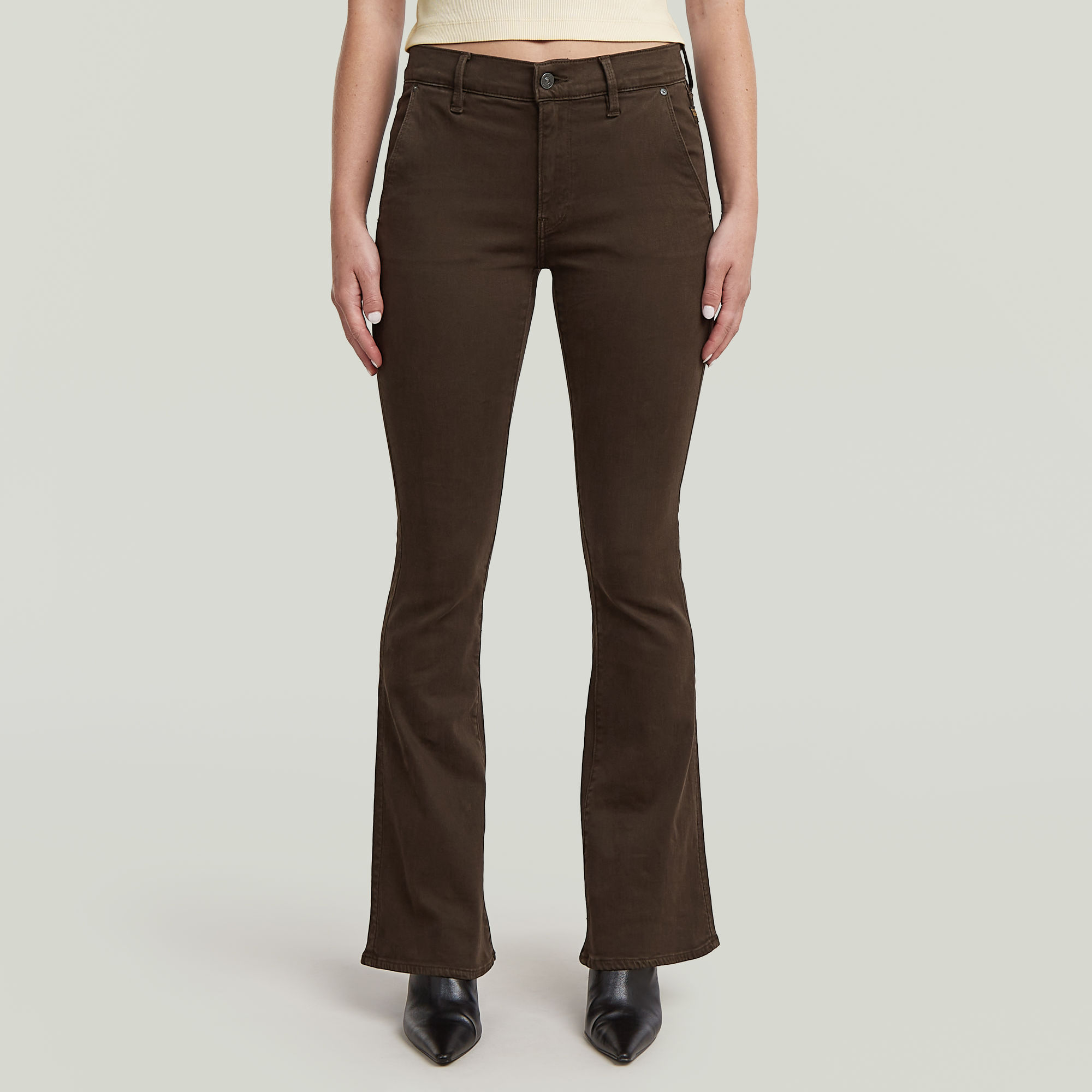 

3301 Flare Chino - Bruin - Dames
