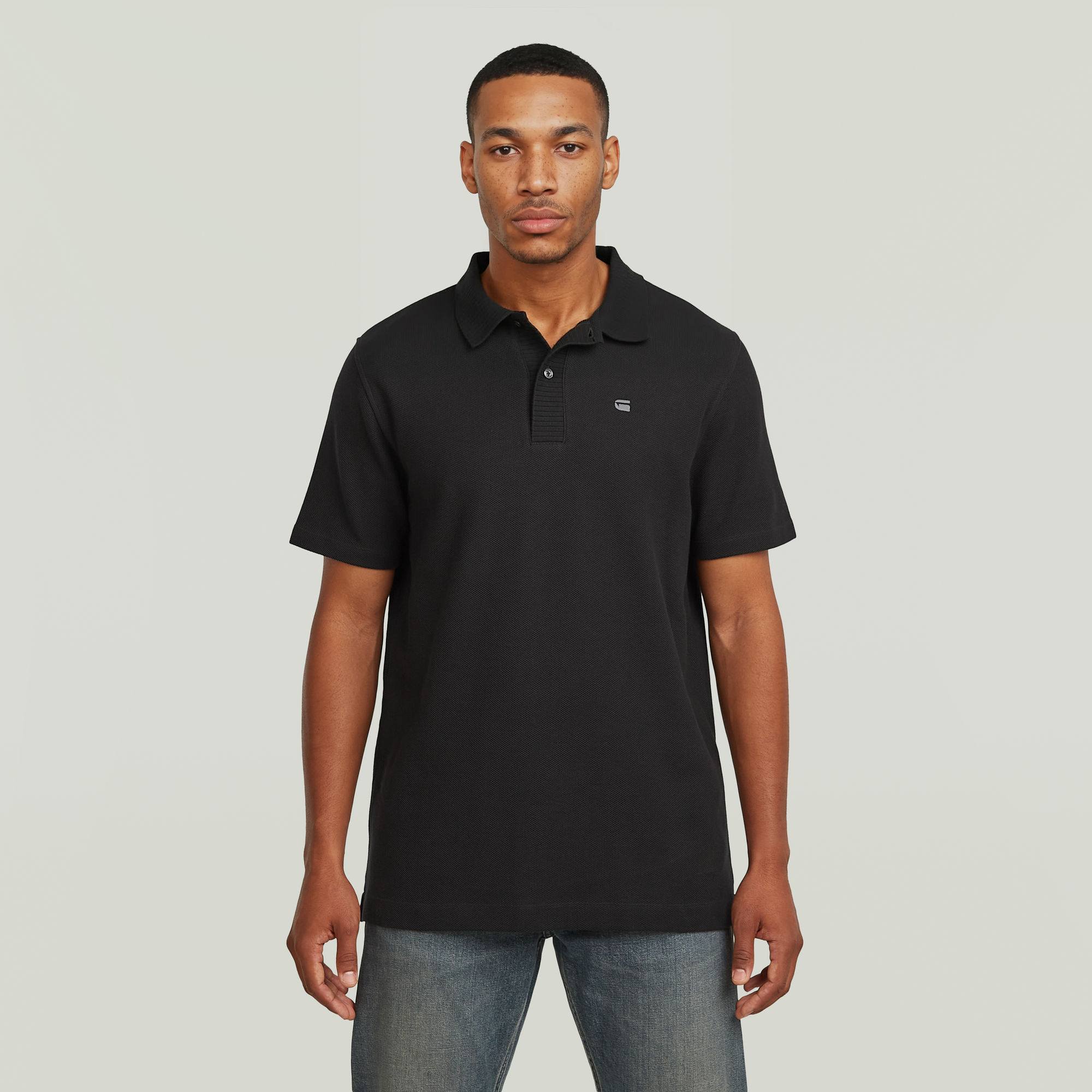Structured Polo - Schwarz - Herren