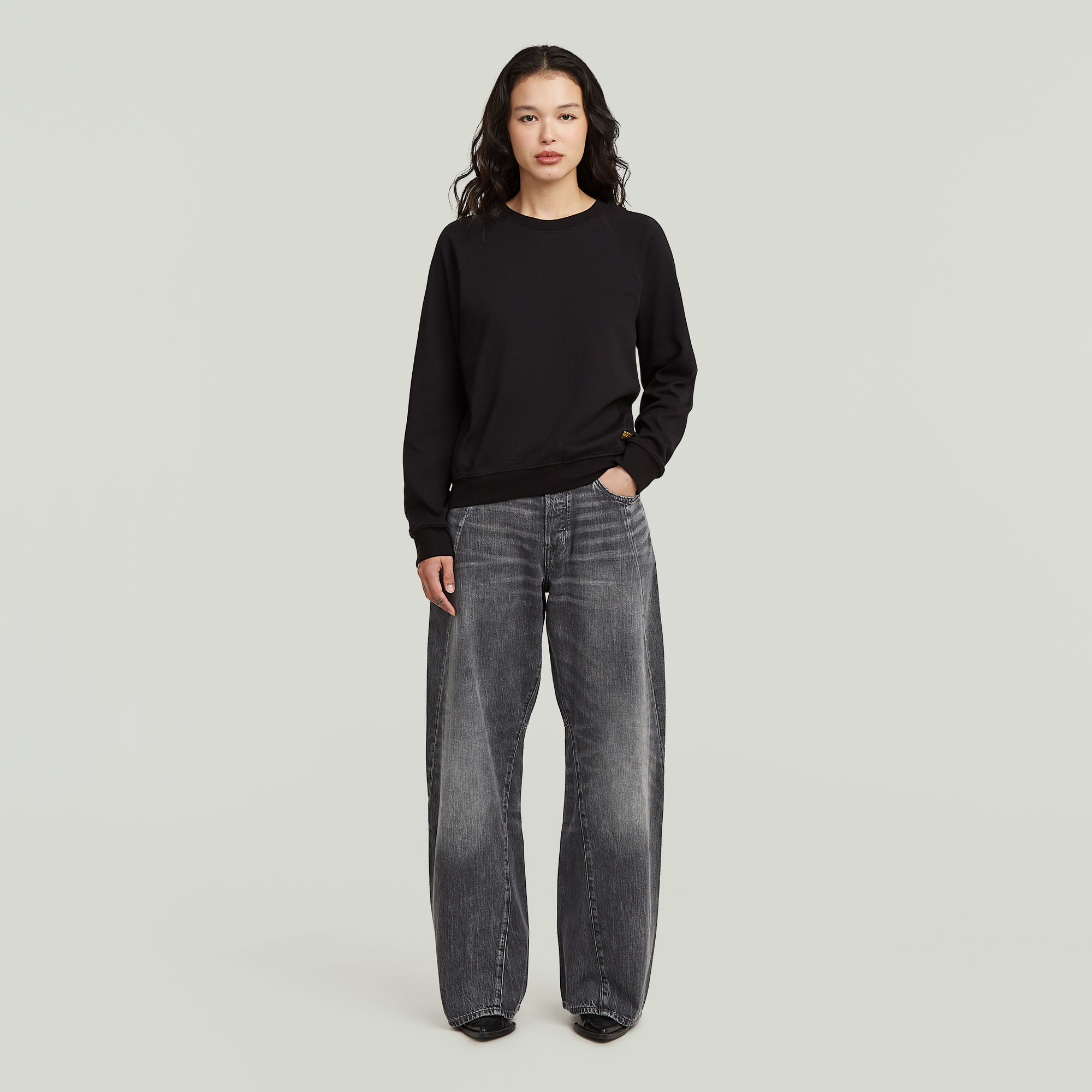 Thumbnail - Contor Wide Jeans - Grau - Damen