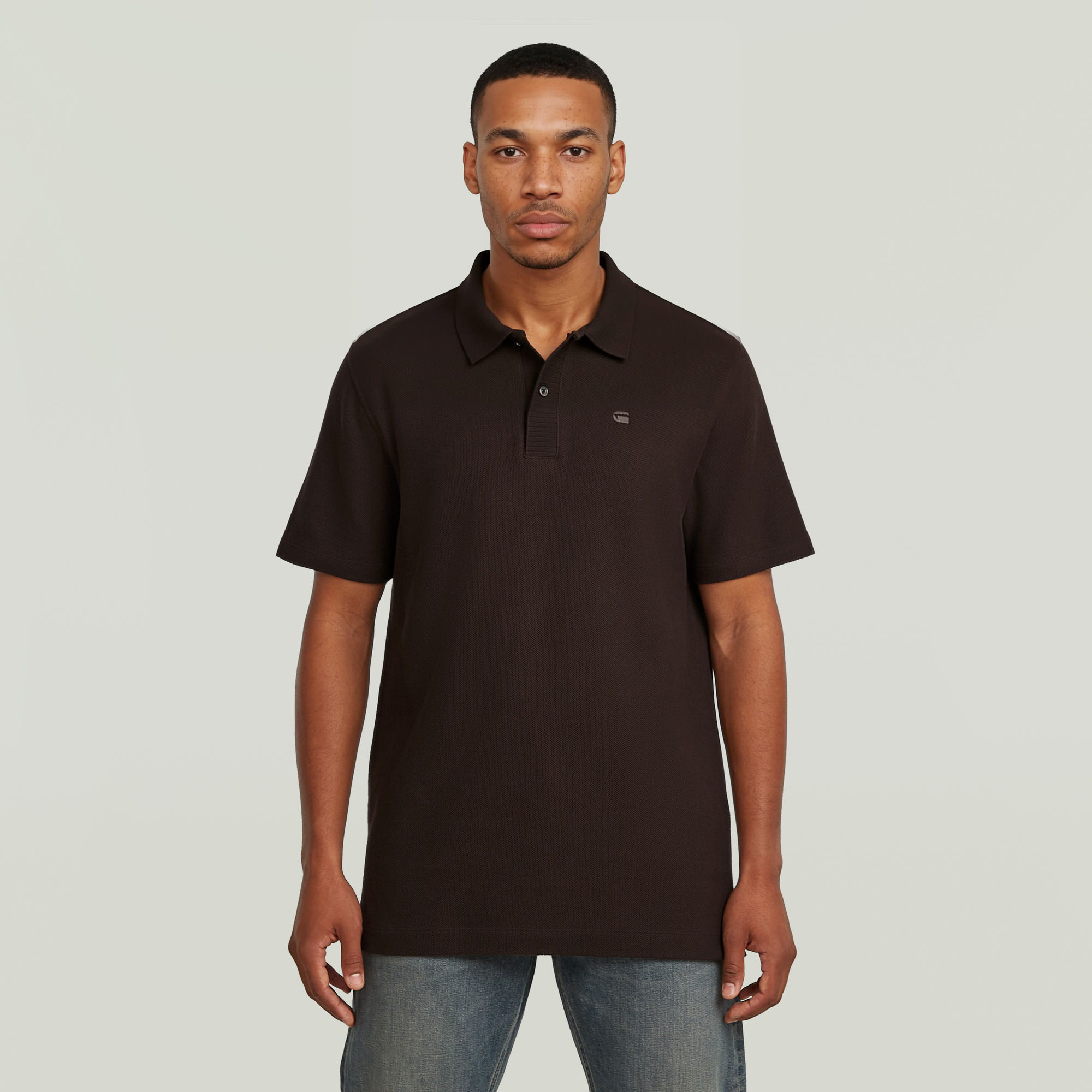 Structured Polo - Braun - Herren