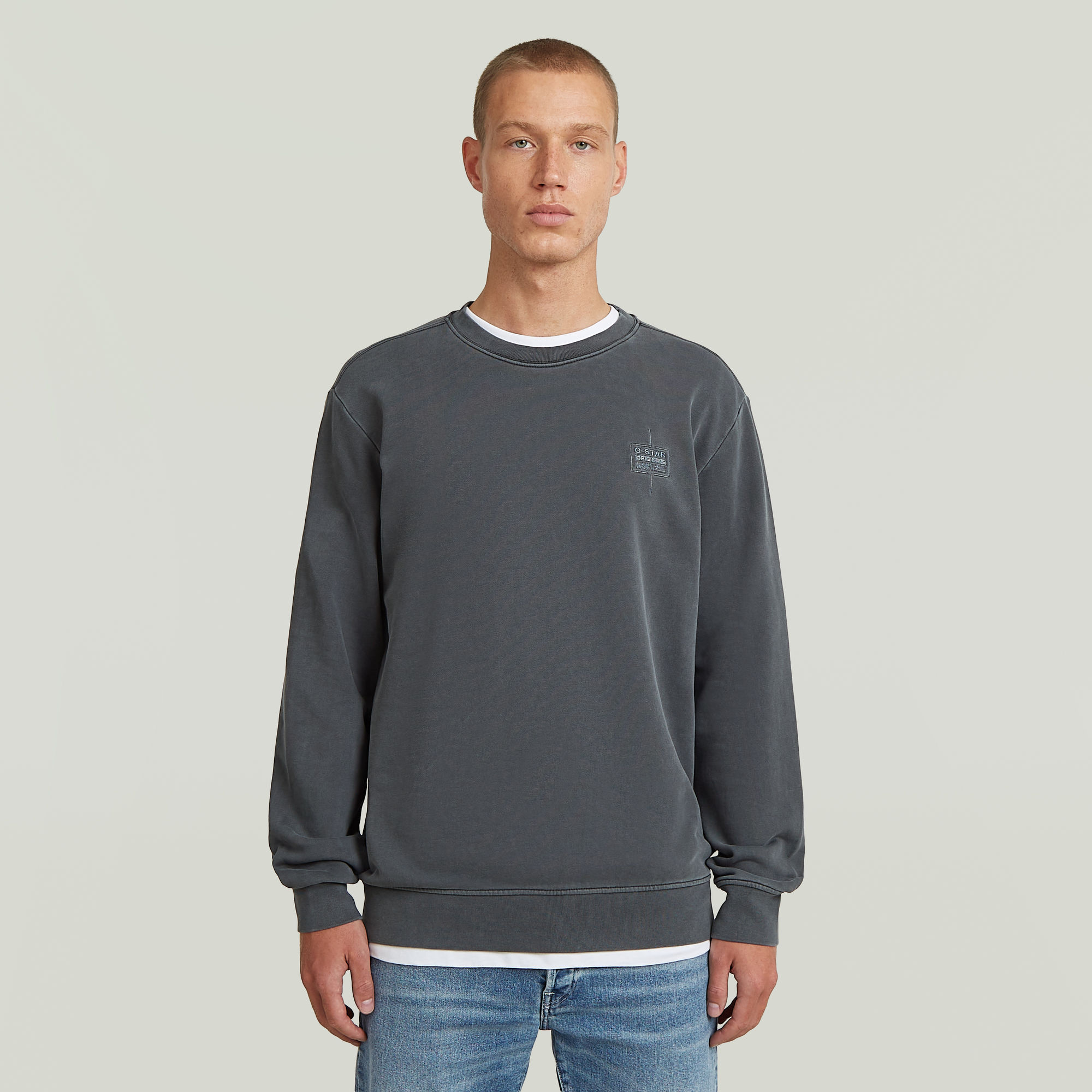 

Logo Overdyed Sweater - Grijs - Heren
