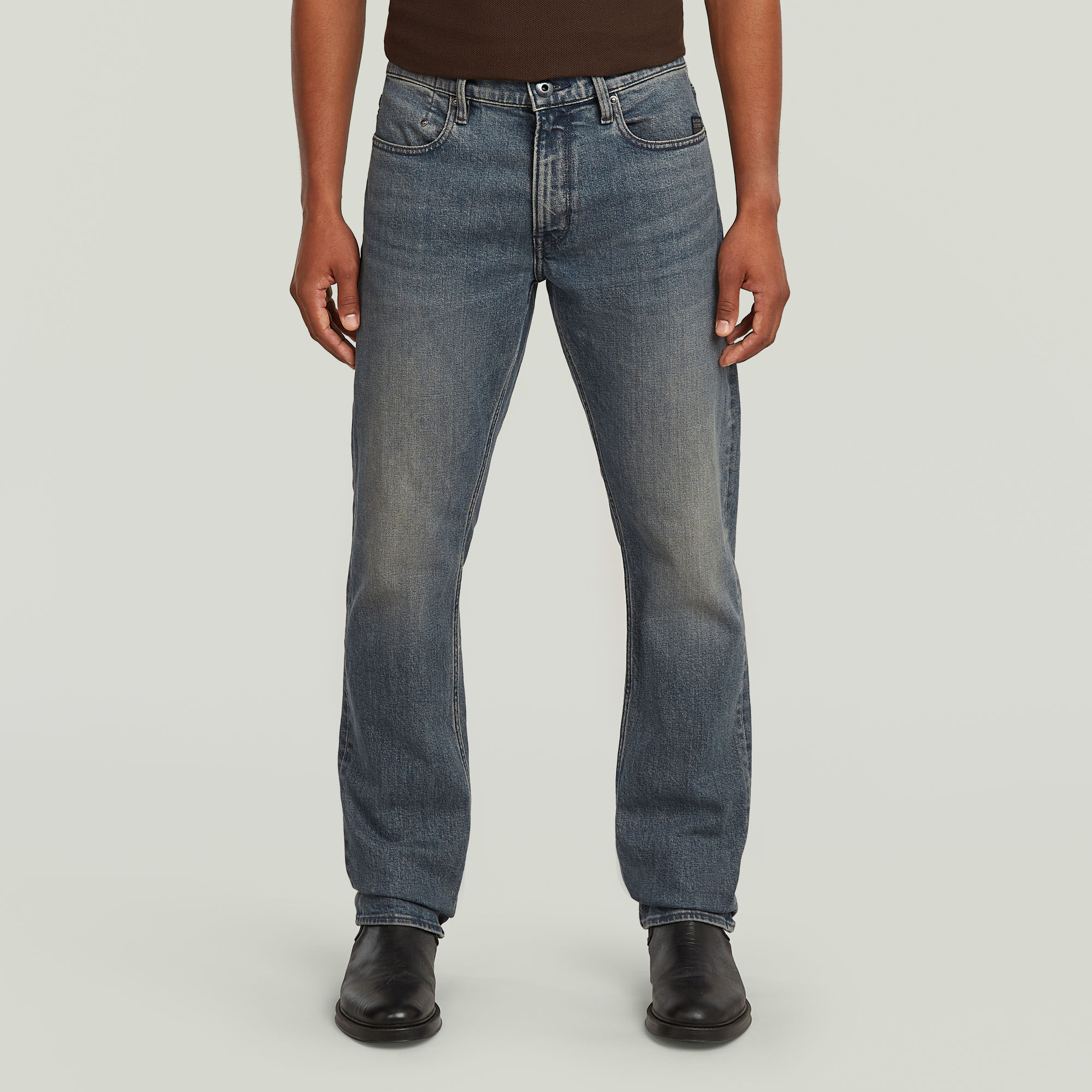 Thumbnail - Mosa Straight Jeans - Dunkelblau - Herren