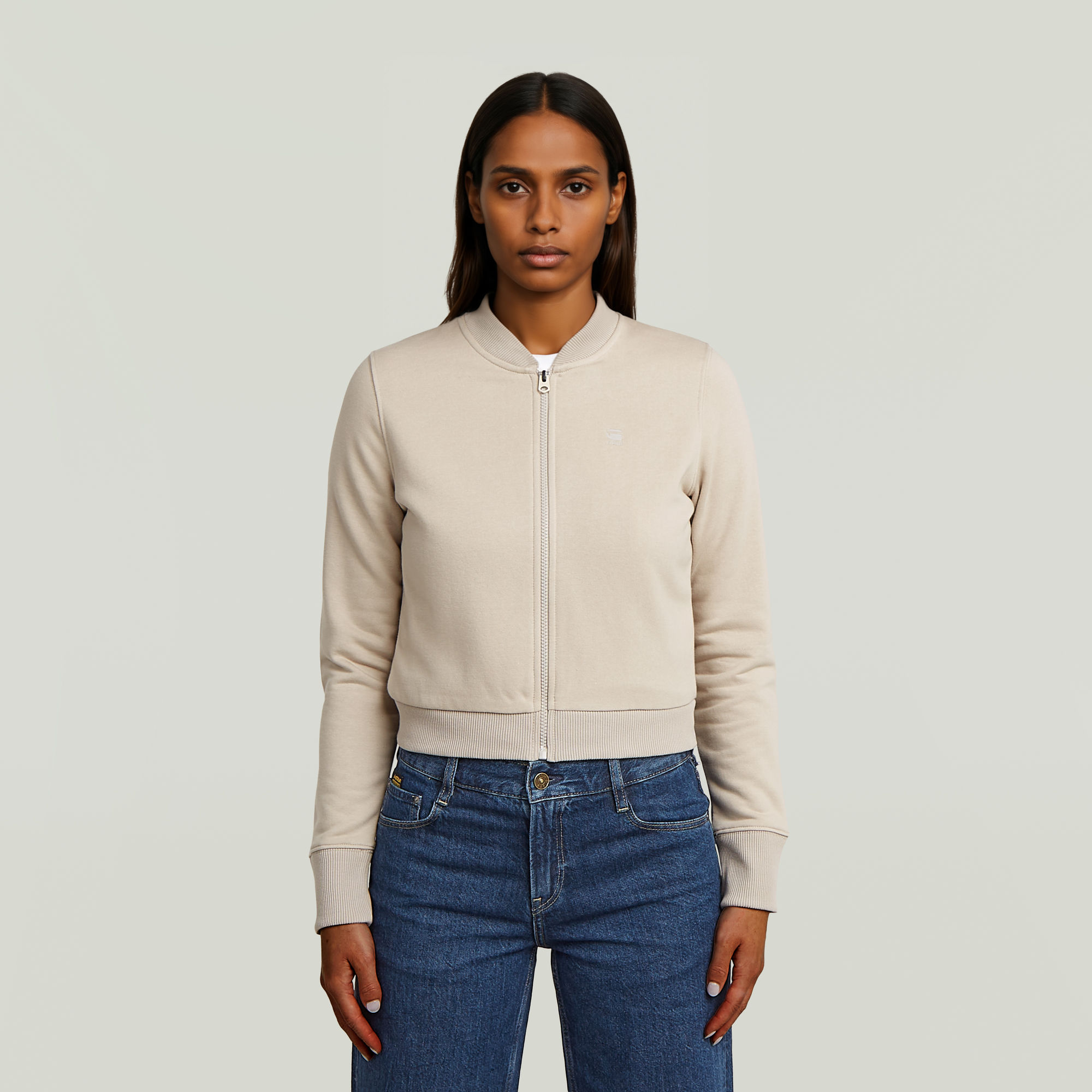 Bomber Sweat - Beige - Damen