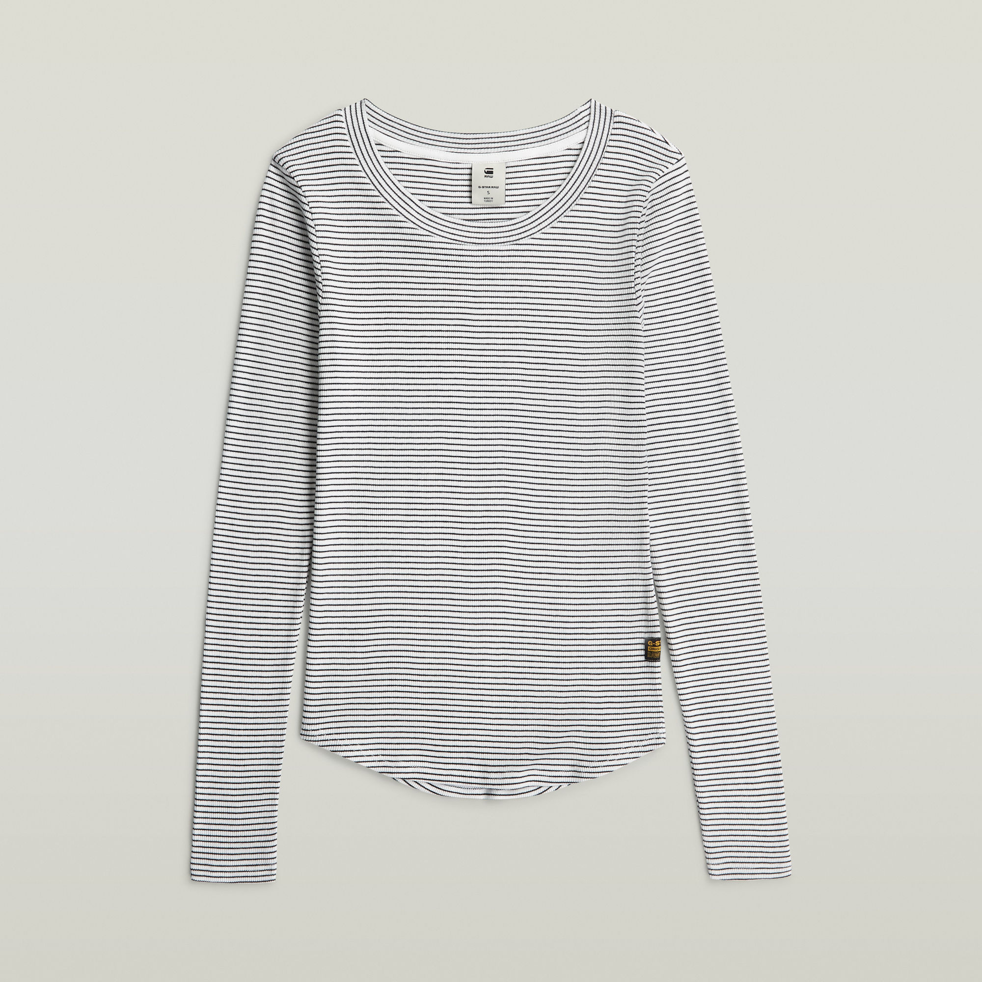 Thumbnail - Striped Slim T-Shirt - Mehrfarbig - Damen