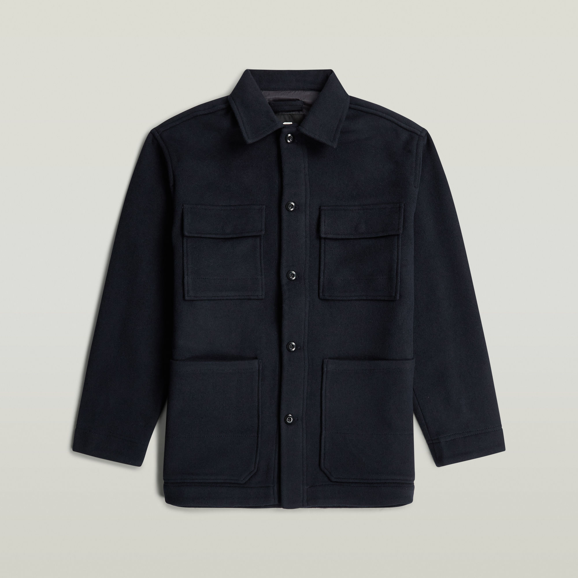 Thumbnail - Wool Chore Jacke - Dunkelblau - Herren