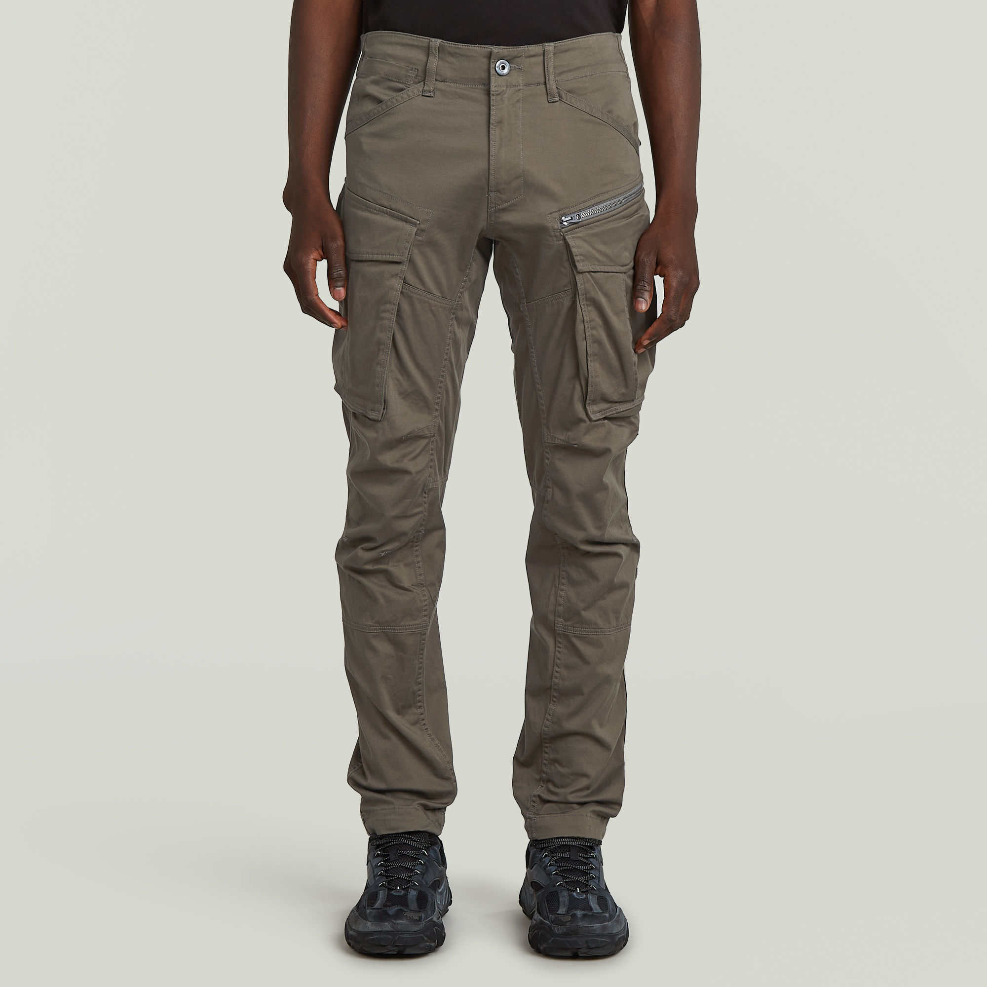 Thumbnail - Rovic Zip 3D Regular Tapered Hose - Grau - Herren