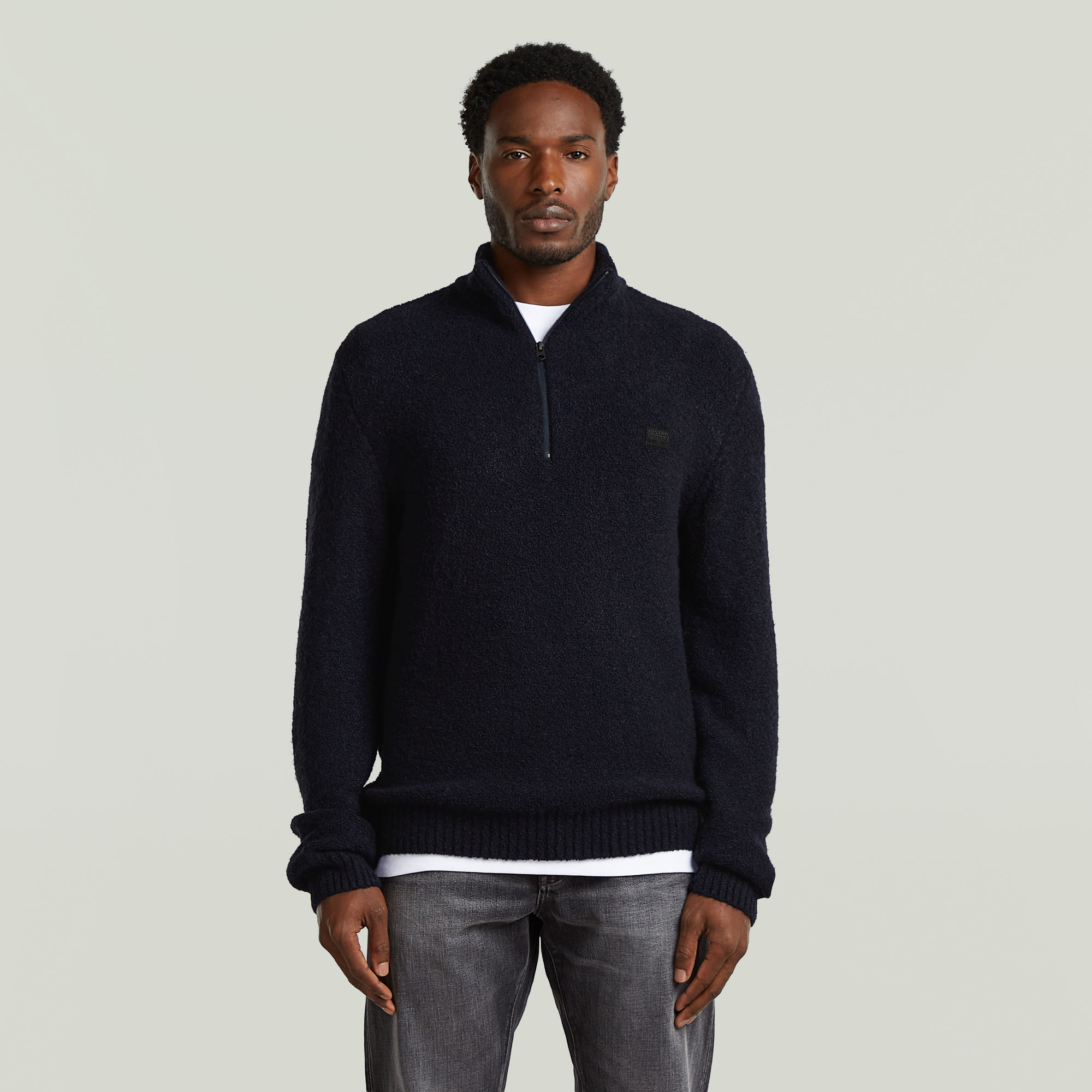 Boucle Skipper Knit - Dunkelblau - Herren