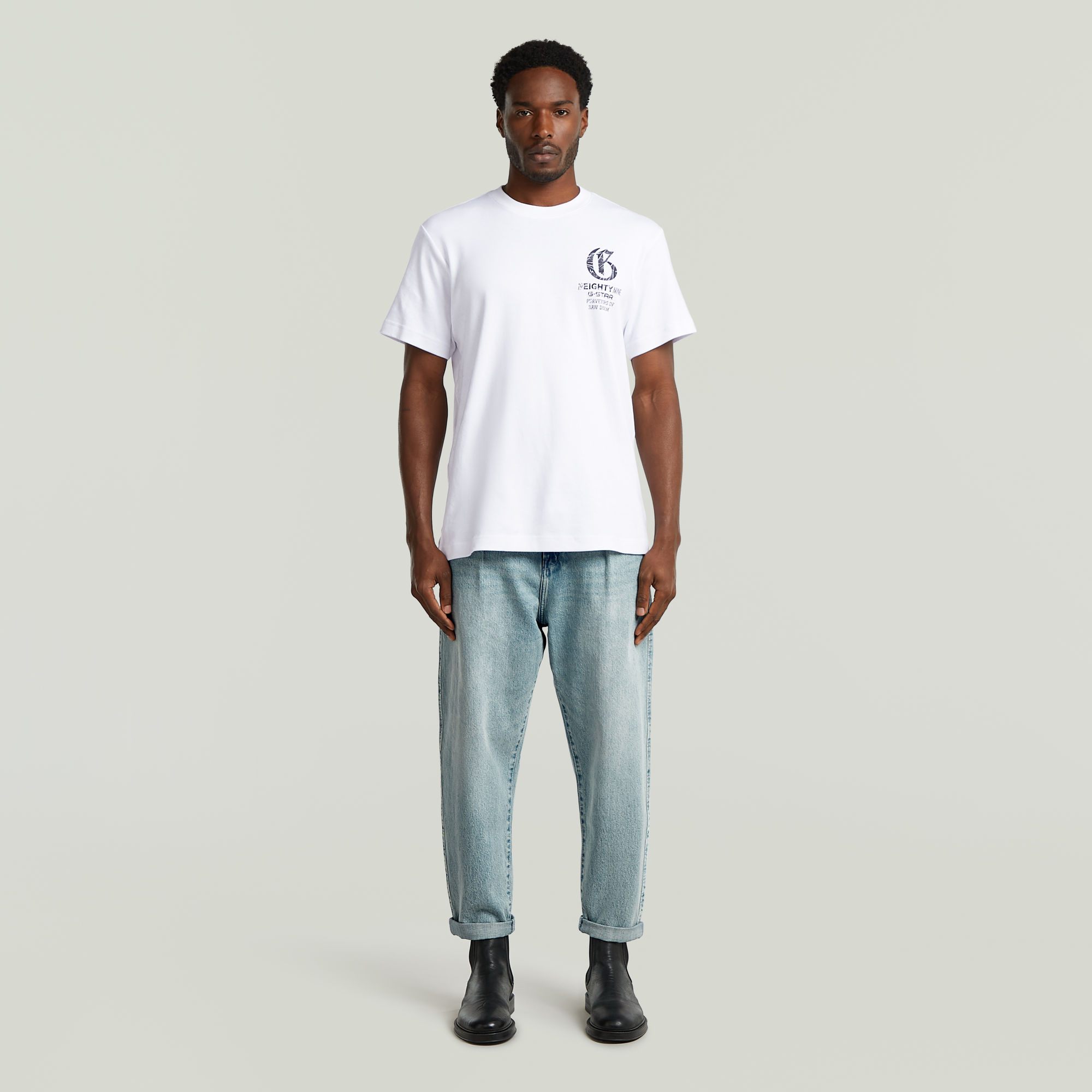 Thumbnail - Pleated Chino Denim Relaxed Tapered - Andere - Herren