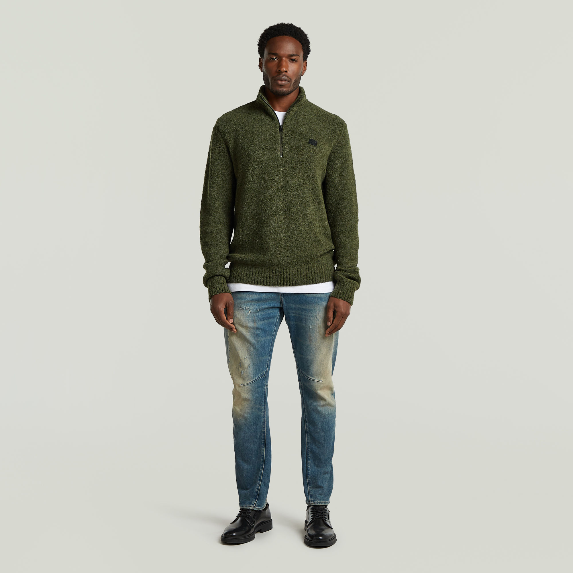 Thumbnail - Boucle Skipper Knit - Grau - Herren