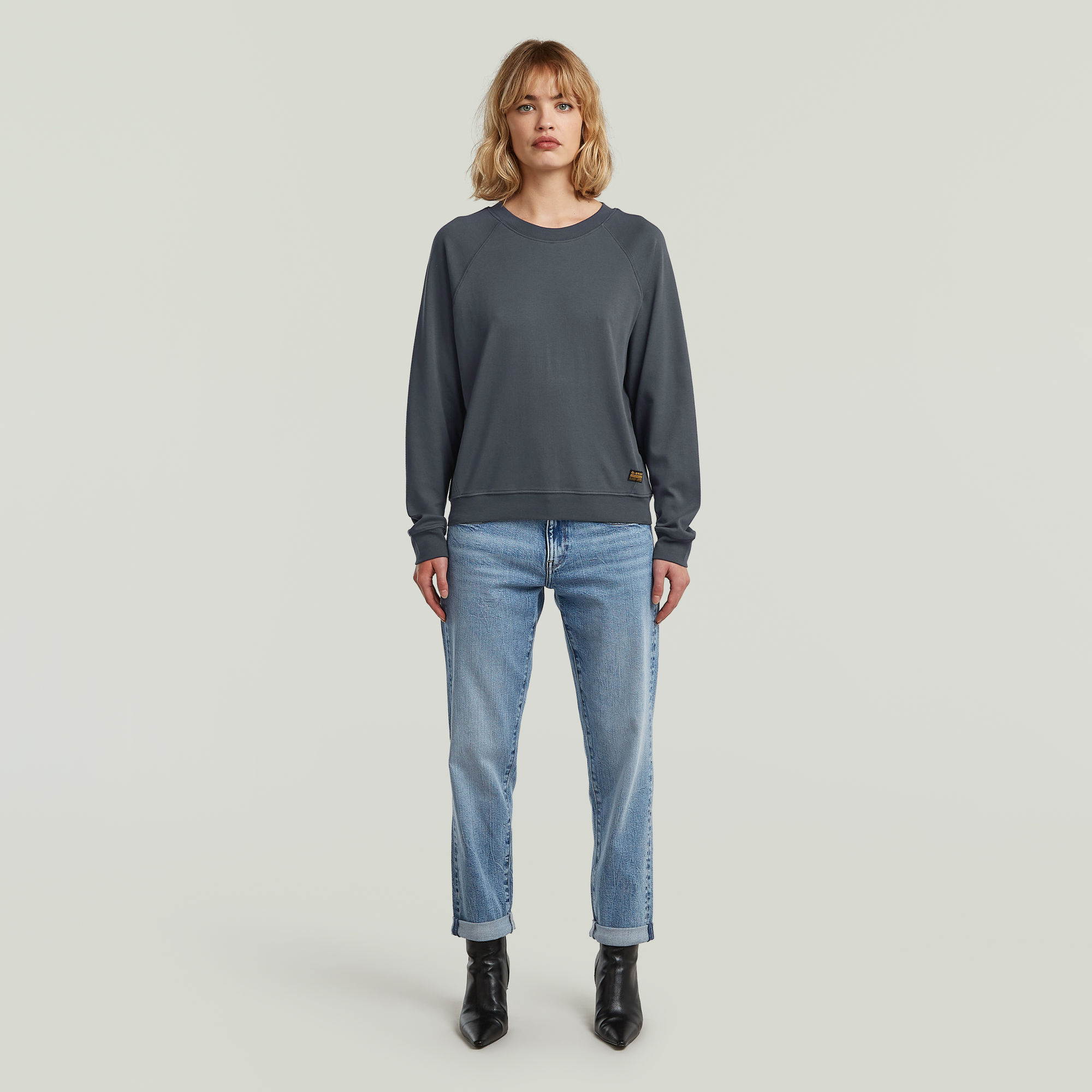 Thumbnail - Raglan T-Shirt - Dunkelblau - Damen