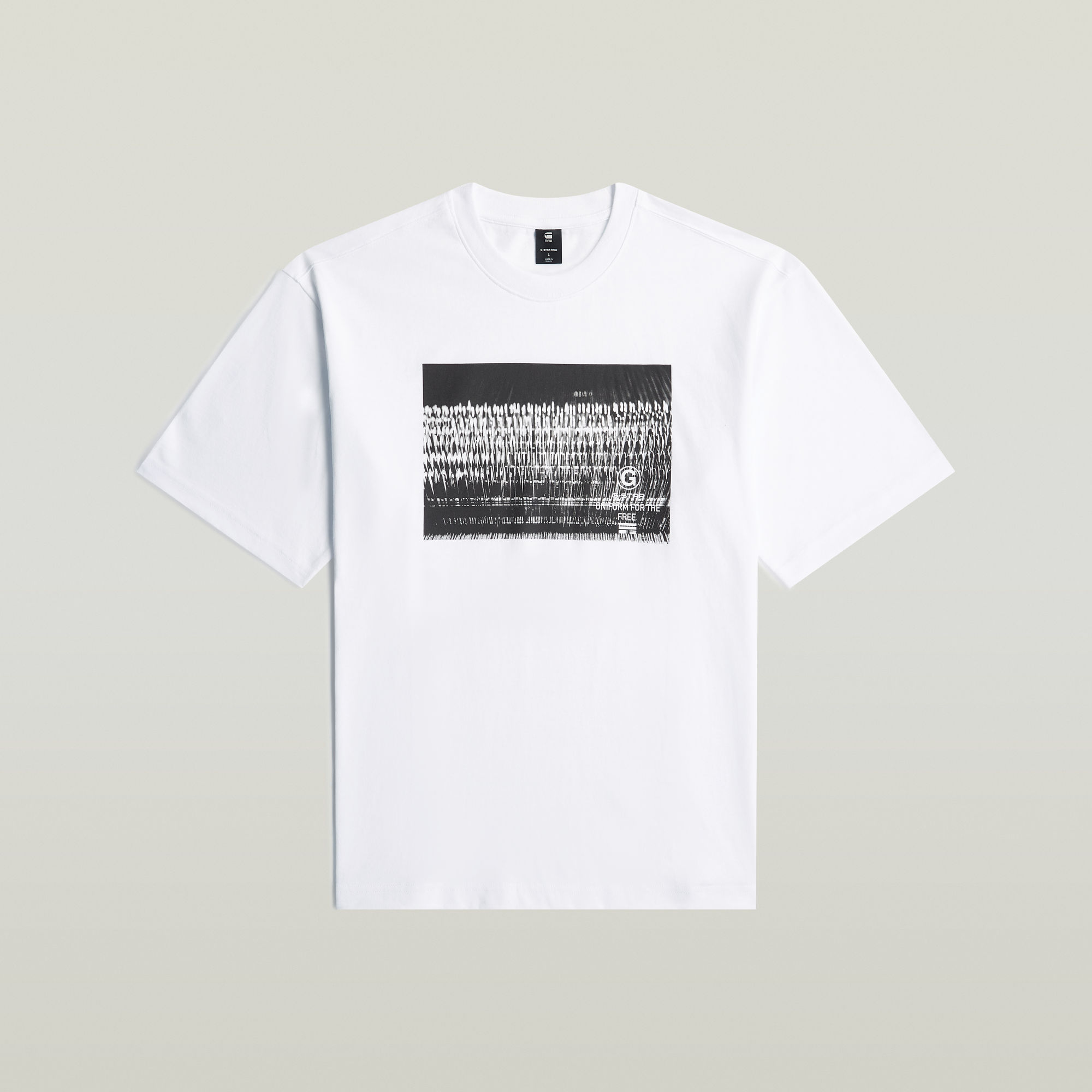 Thumbnail - Photo Print Loose T-Shirt - Weiß - Herren