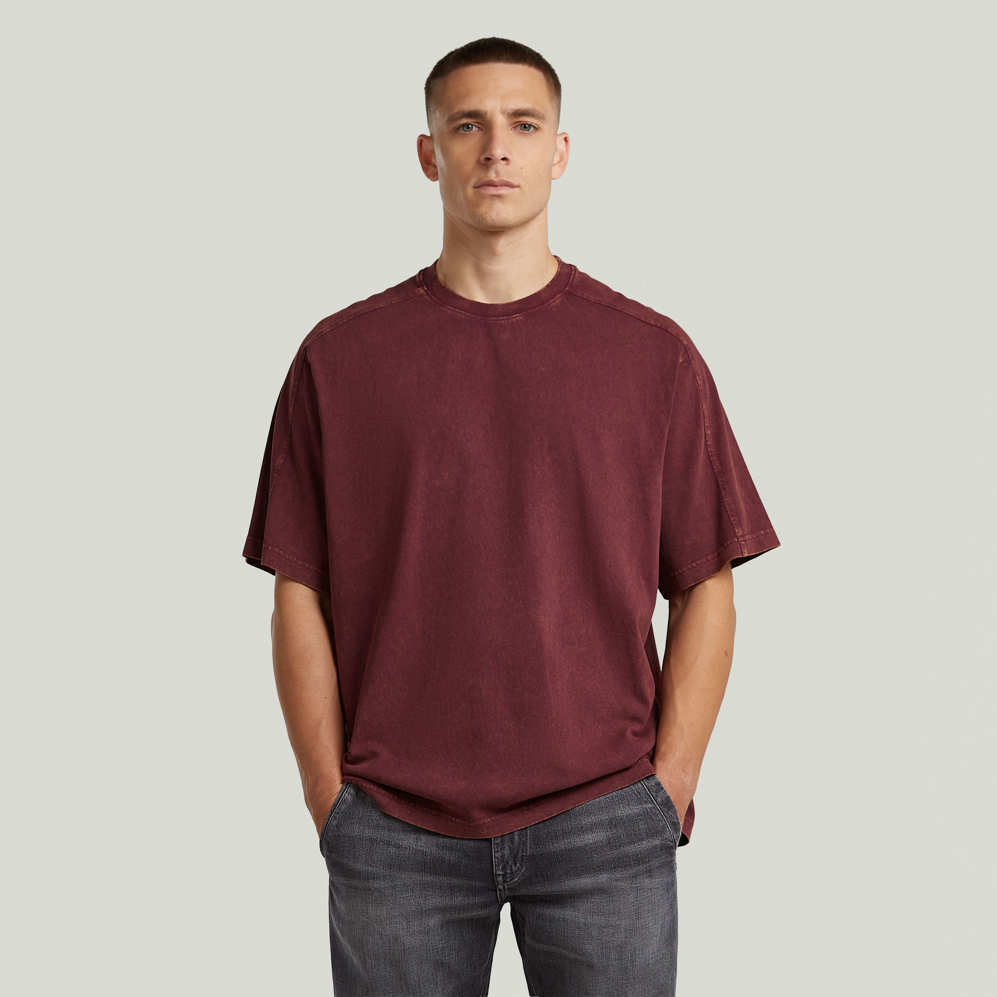 

Washed Boxy T-Shirt - Red - Men