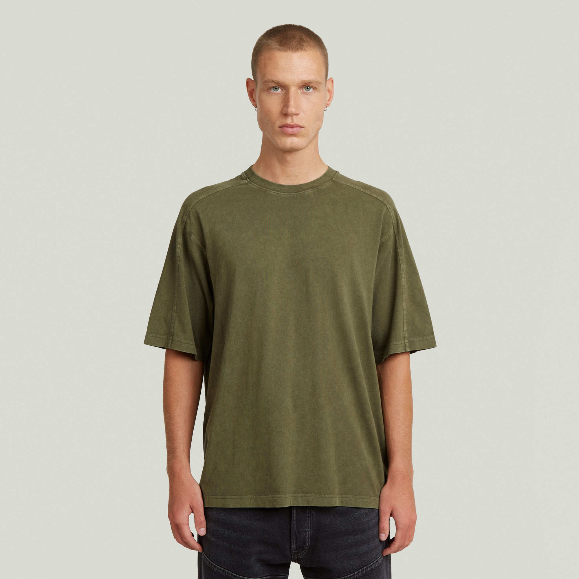 Washed Boxy T-Shirt - Grün - Herren