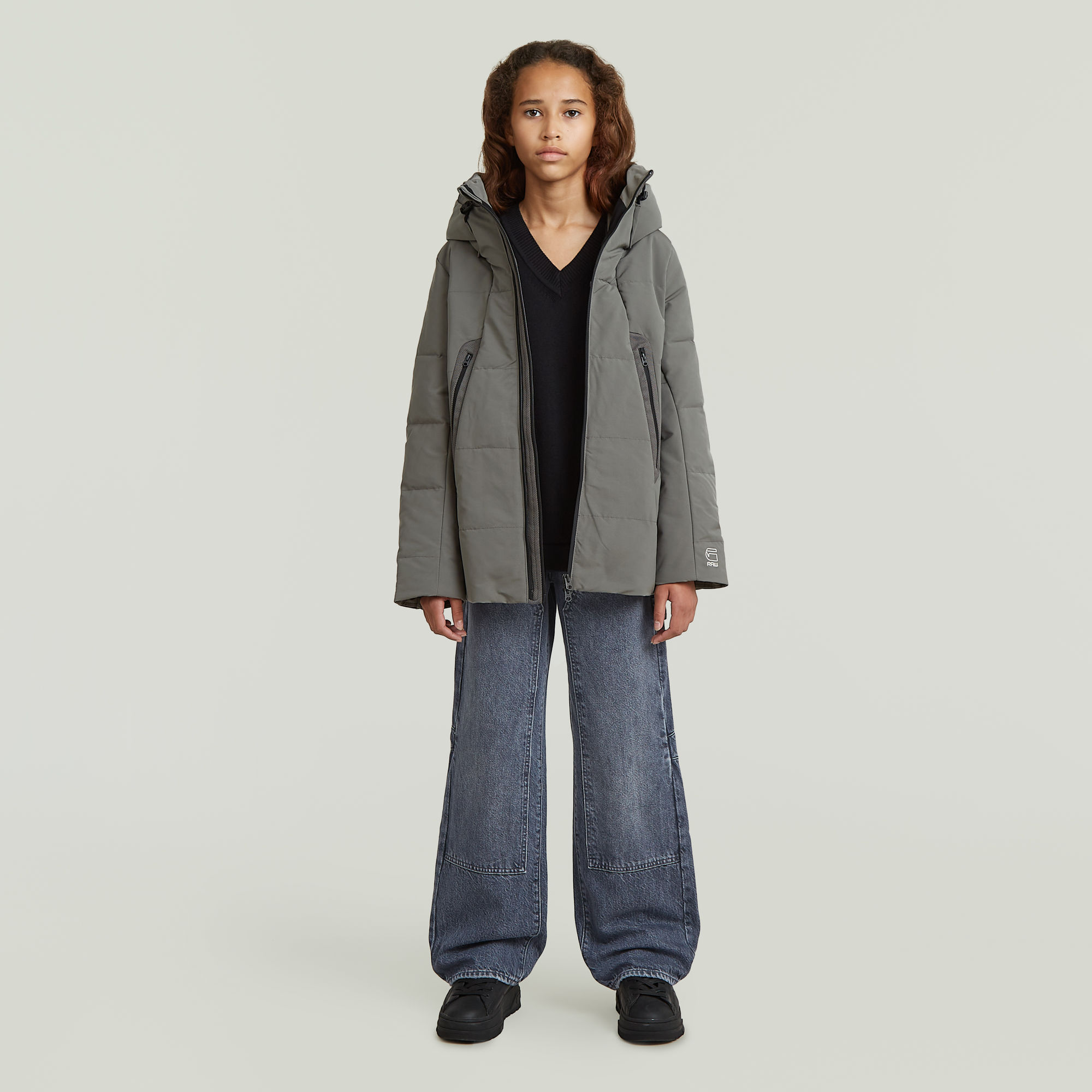 Thumbnail - Girls Cayley Padded Jacke - Grau - mädchen